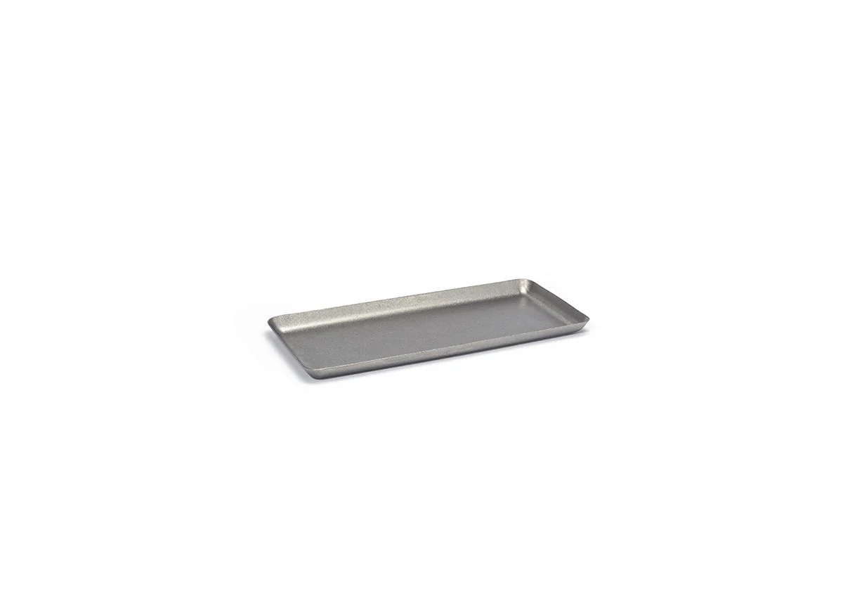 FOH Brushed Stainless Steel Tray, 10" x 4.5", 6 ct - Image 2