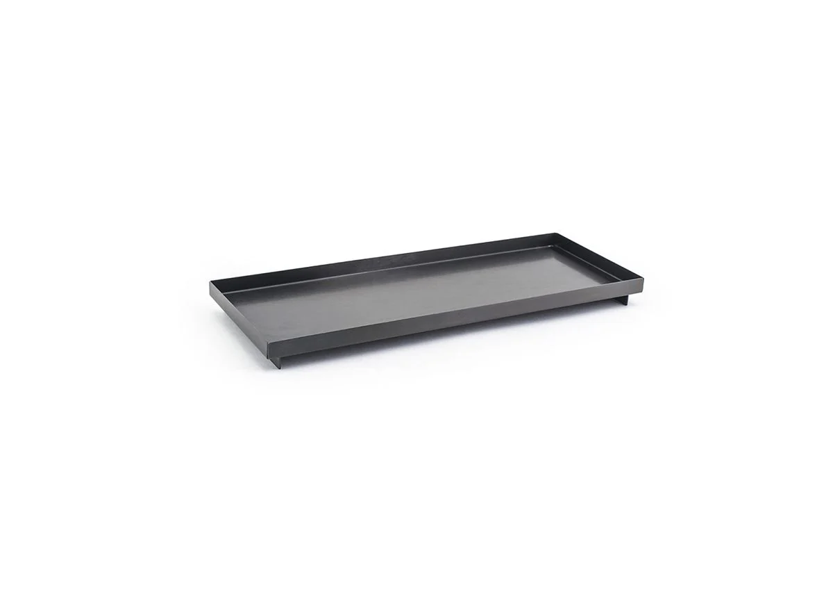 FOH Brushed Stainless Steel Tray, 12.25" x 4.75", 6 ct - Image 2