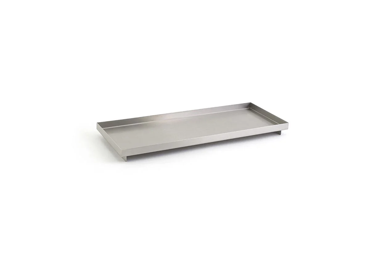 FOH Brushed Stainless Steel Tray, 12.25" x 4.75", 6 ct - Image 3