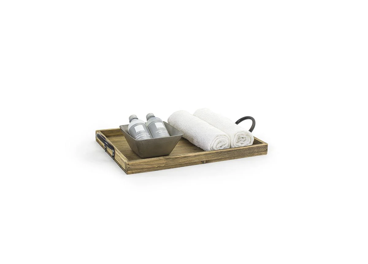 FOH Rustic Wood Sheet Pan, Natural, 13" x 9", 4 ct - Image 2