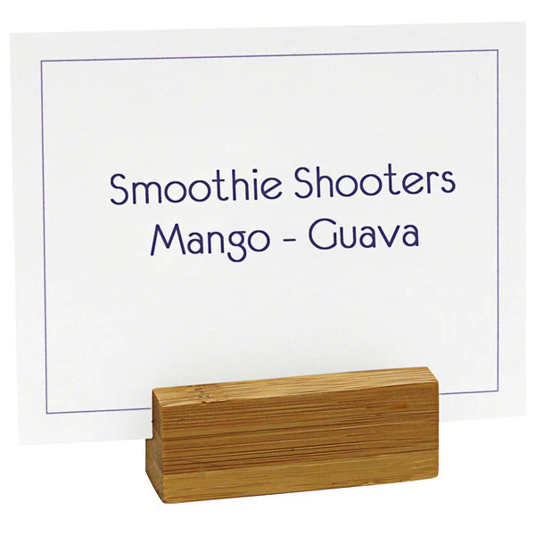 FOH Bamboo Sign Holder, 2.25" x 0.75", 12 ct