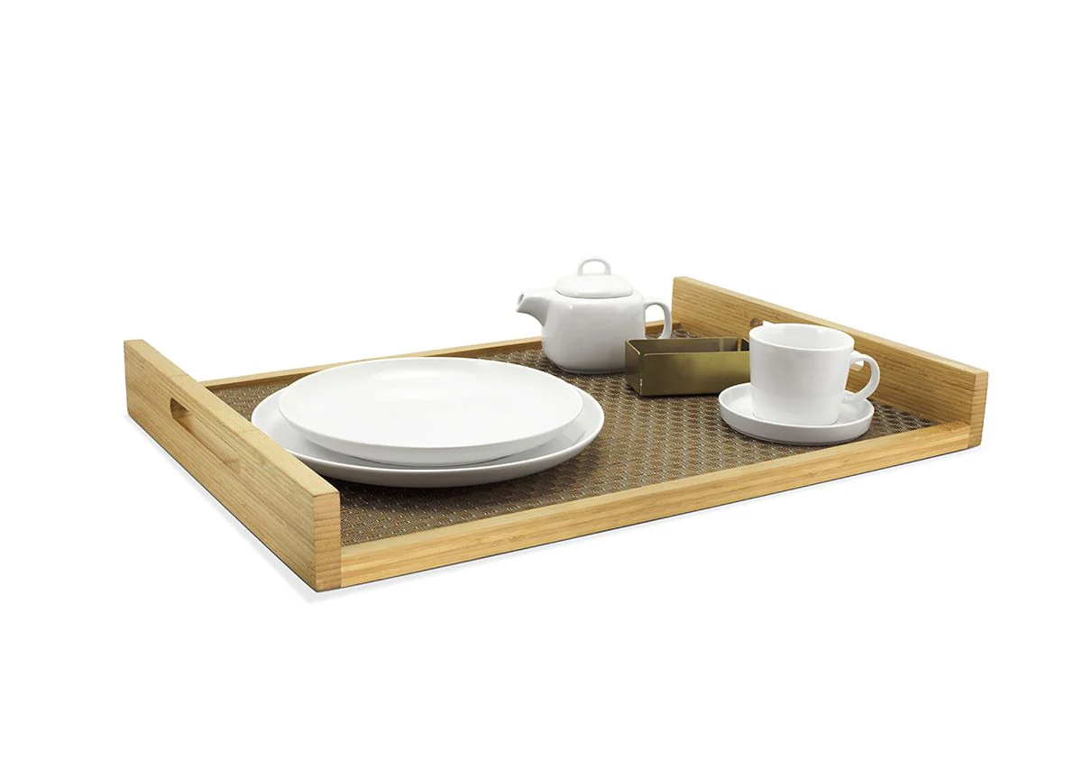 FOH Bamboo Room Service Tray, 26" x 18", 2 ct - Image 4