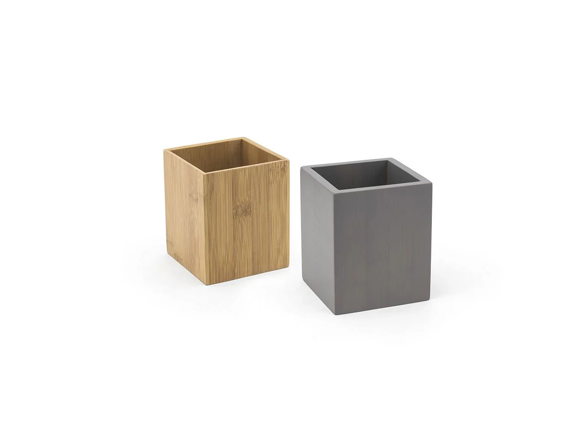 FOH Square Bali Bamboo Holder, Natural, 3.75",  6 ct