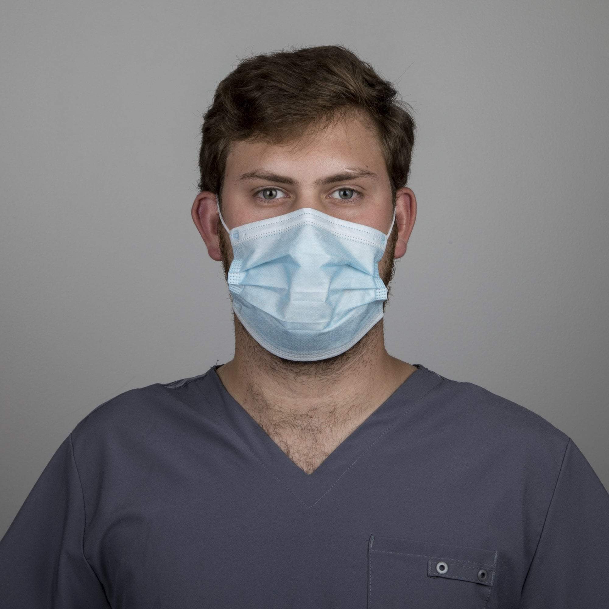 3-Ply Disposable Face Mask, Blue, 50 ct. - Image 2