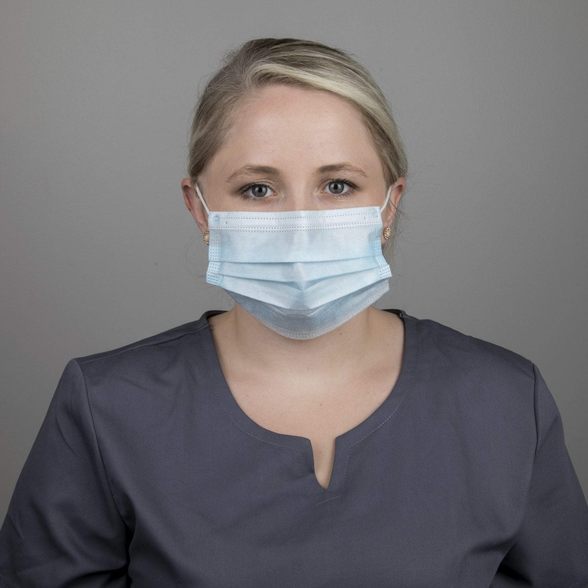 3-Ply Disposable Face Mask, Blue, 50 ct. - Image 4