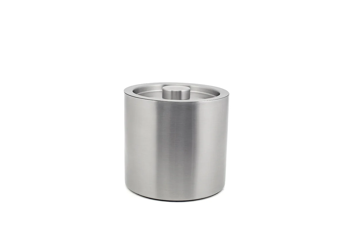 FOH Round Stainless Steel Ice Bucket with Lid, 3 qt, 4 ct - Image 2