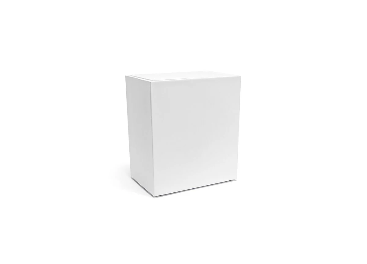 FOH New York Waste Bin with Lid, Snow, 7 qt, 2 ct - Image 2
