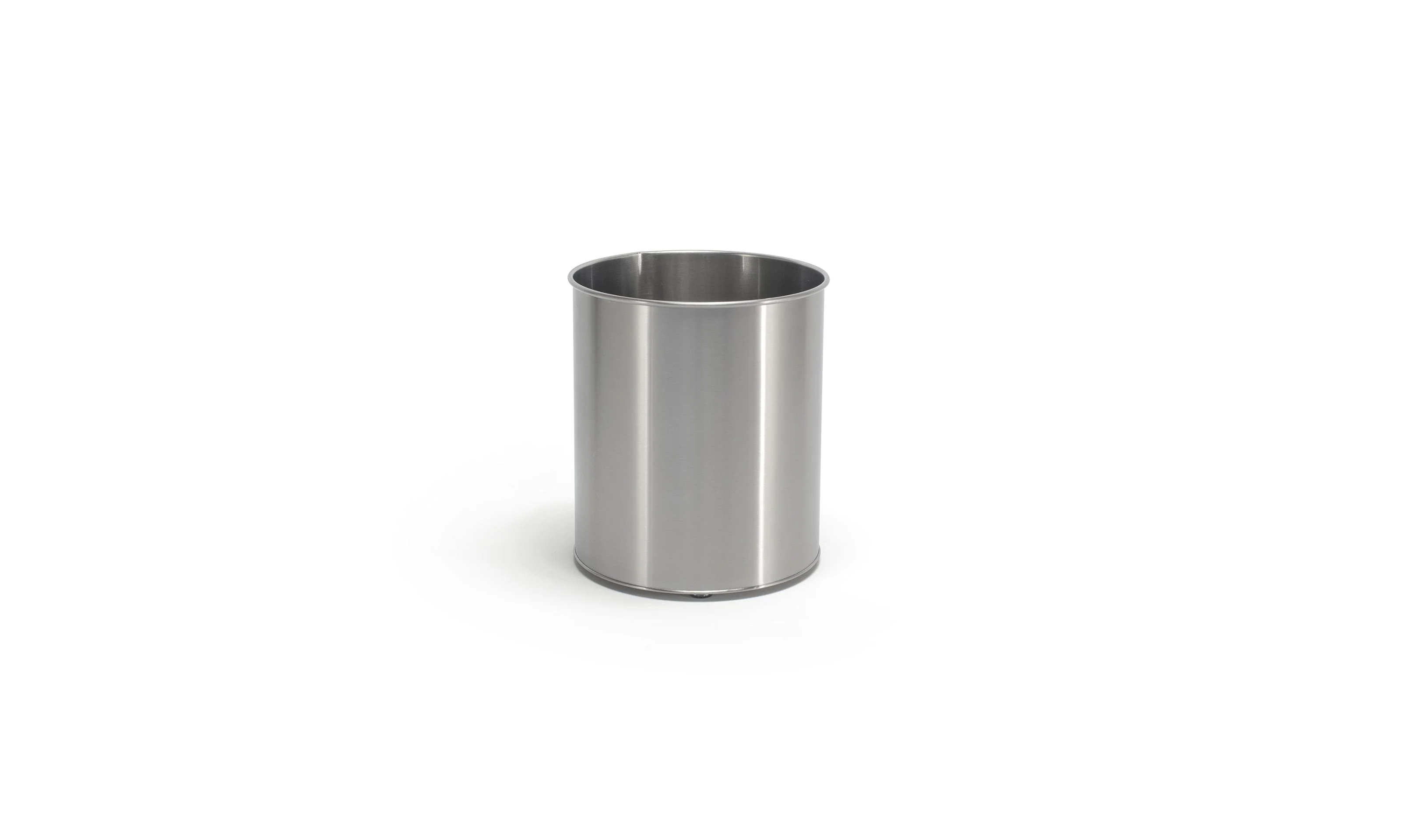FOH Brushed Stainless Steel Waste Basket, 7 qt, 4 ct - Image 2