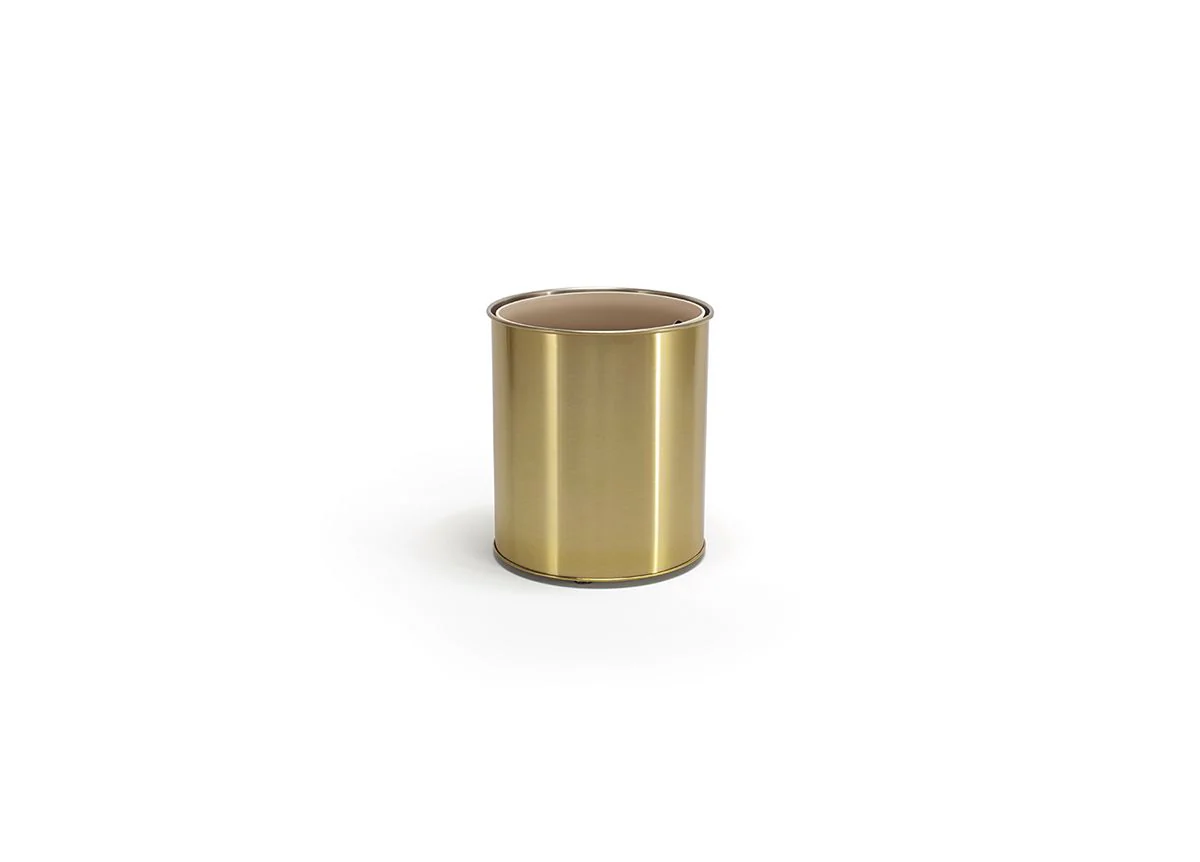 FOH Brushed Stainless Steel Waste Basket, 7 qt, 4 ct - Image 3