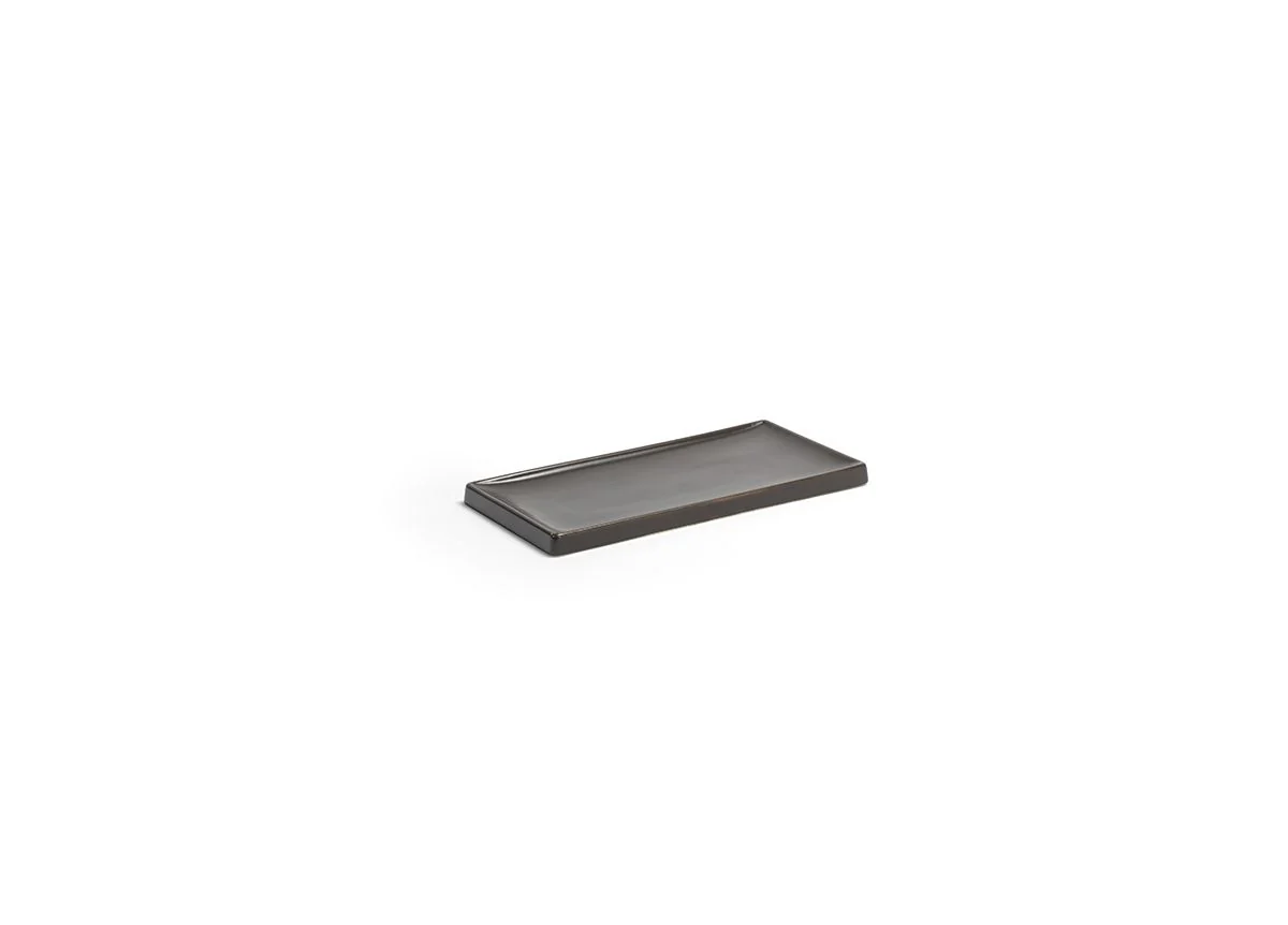 FOH Stoneware Tray, Brown, 8.5" x 4", 12 ct