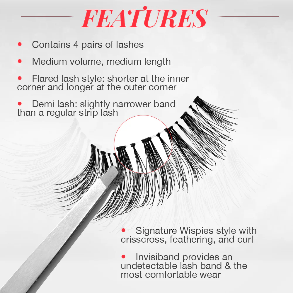 Ardell Demi Wispies Strip Lashes, Black - Image 4
