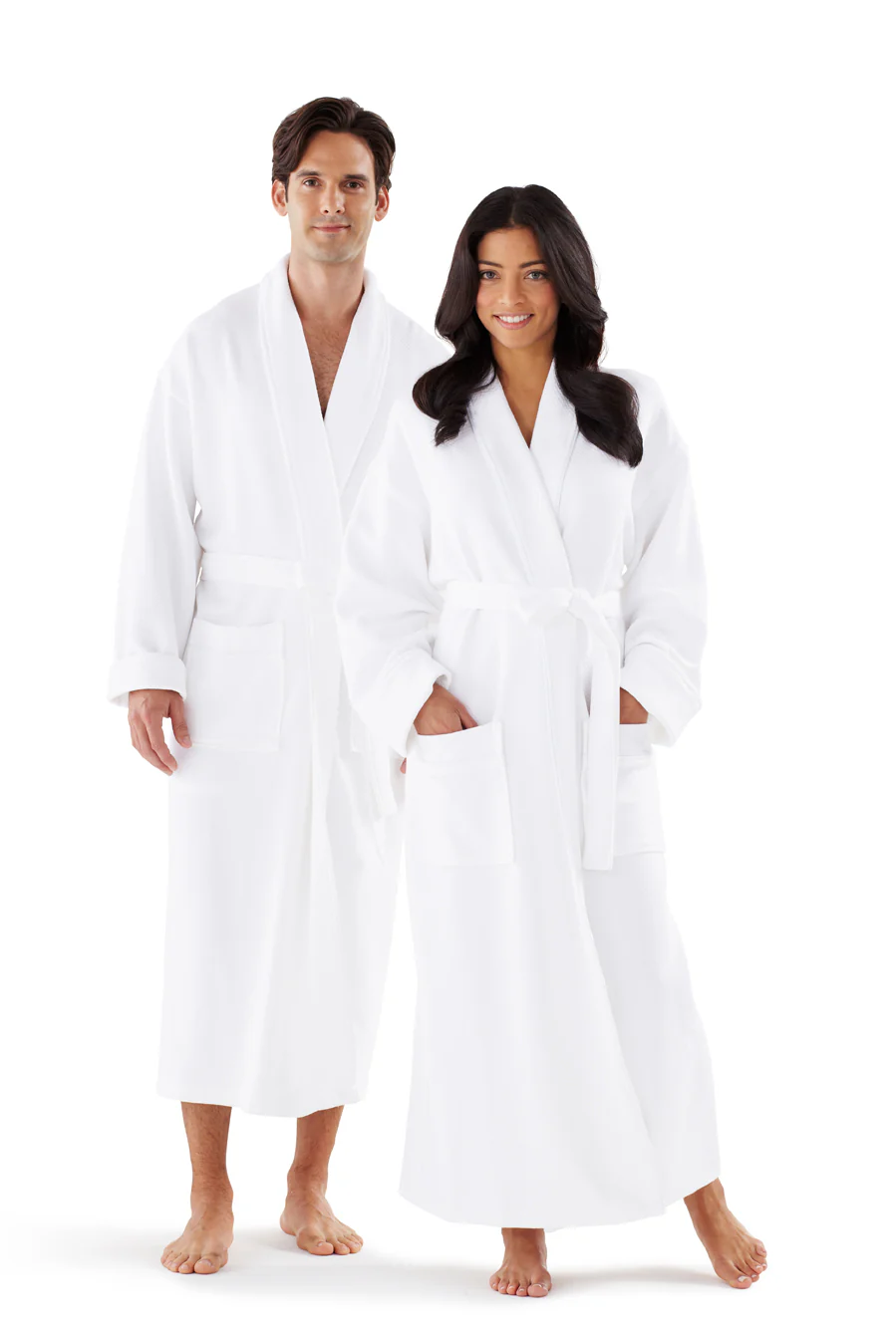Boca Terry Knit Diamond Shawl Collar Robe - Image 2