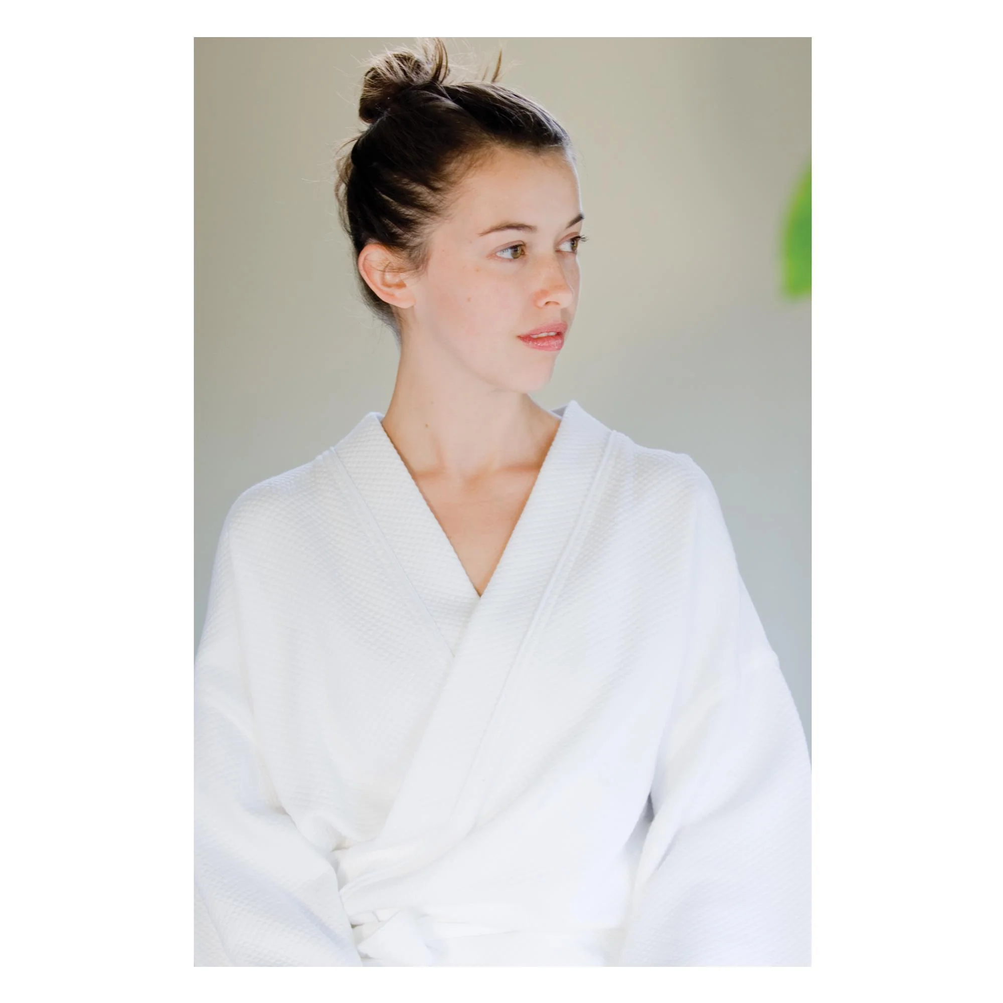 Boca Terry Robe, Knit Waffle Shawl Collar - Image 3