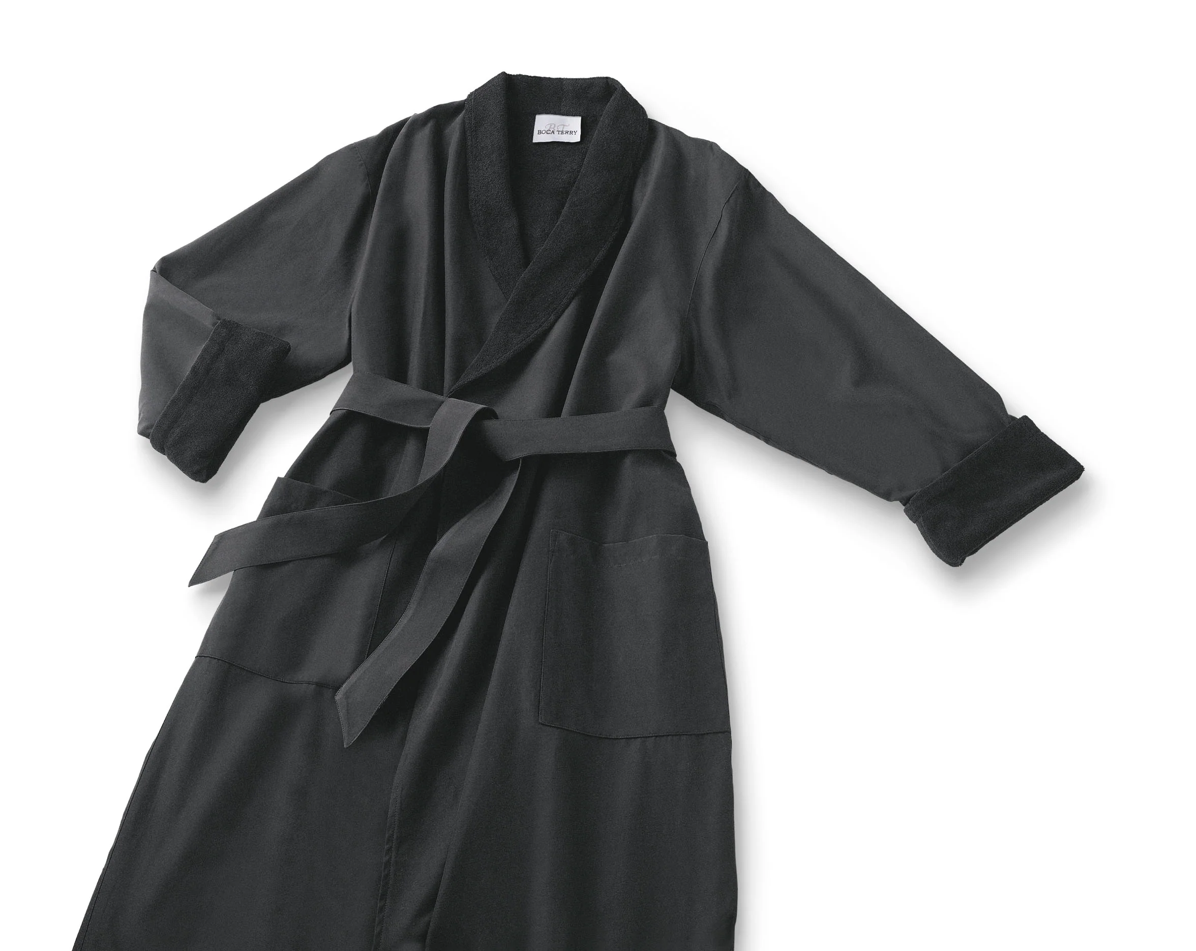 Boca Terry Microfiber Roll Collar Robe - Image 6