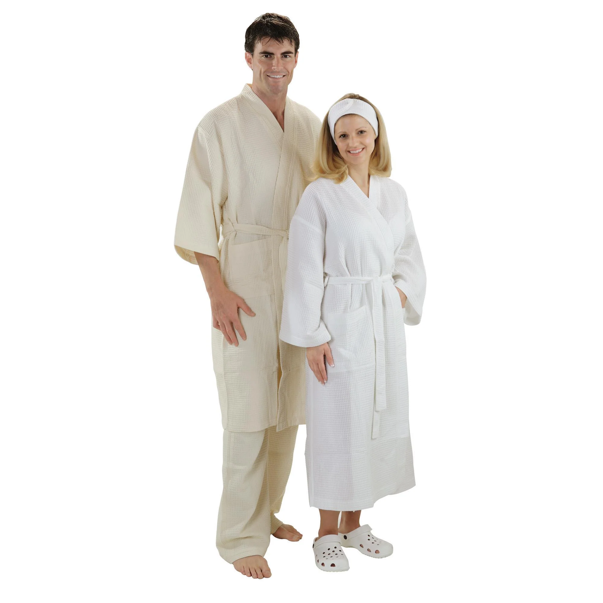 Boca Terry Waffle Weave Kimono Robe - Image 3