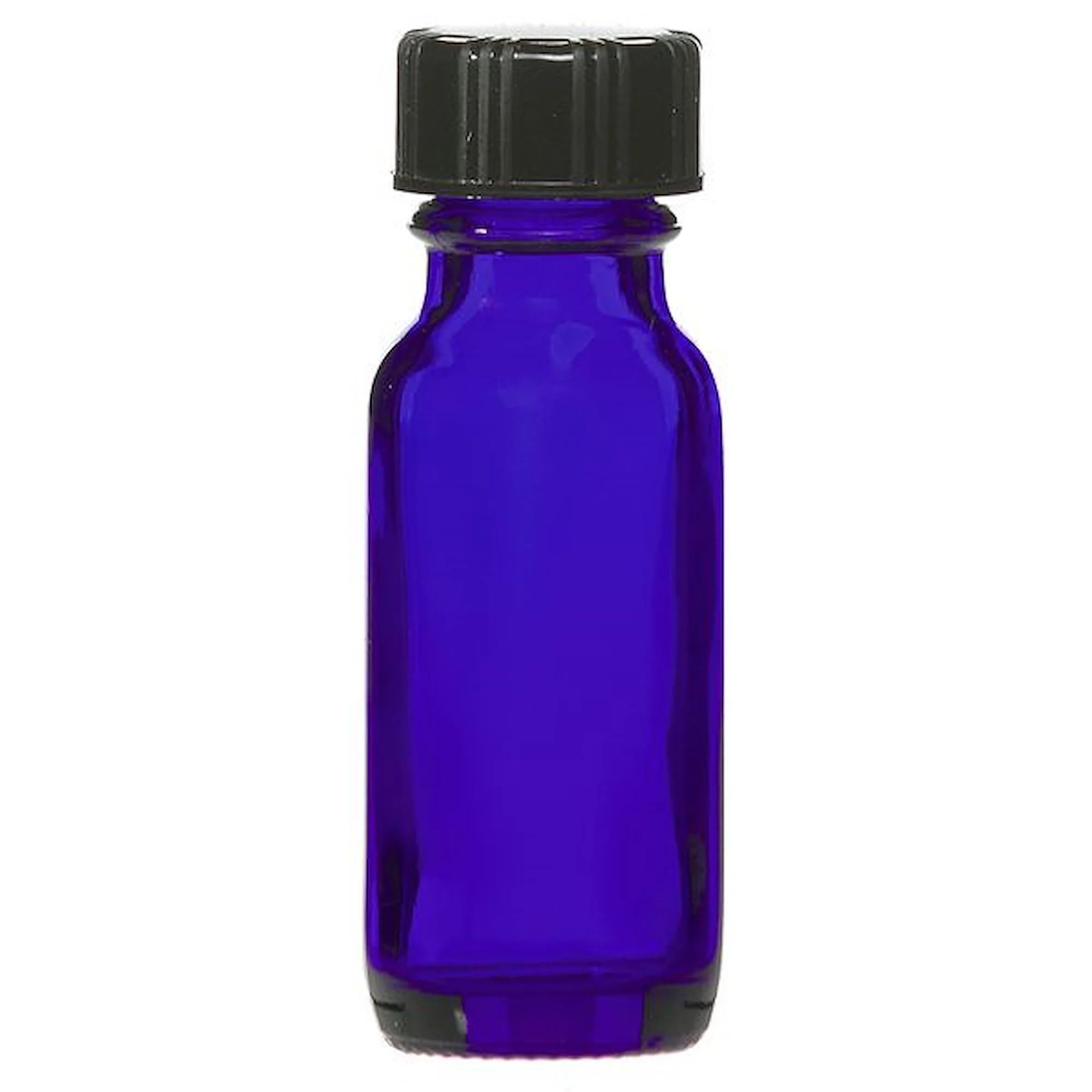 Bottle with Lid / Glass / Cobalt Blue / .5 oz