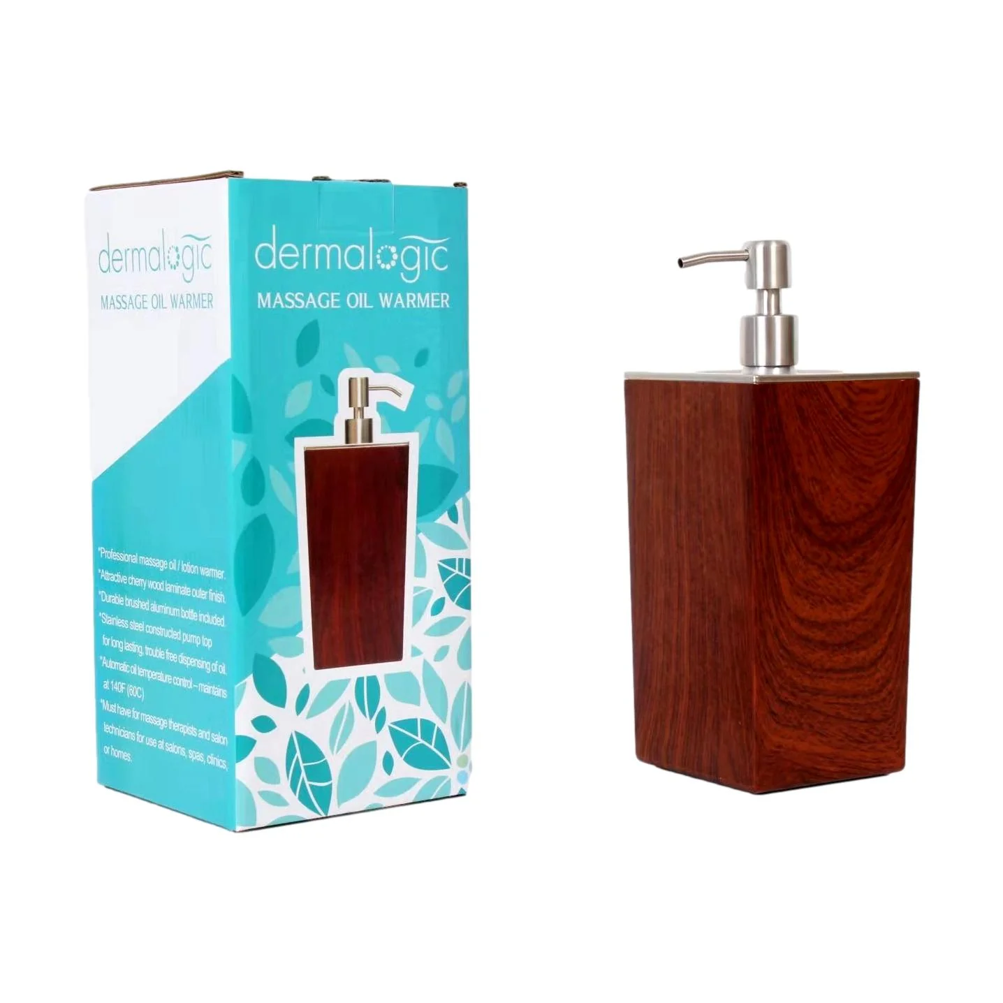 Cherry Wood Massage Oil & Lotion Warmer - Image 3