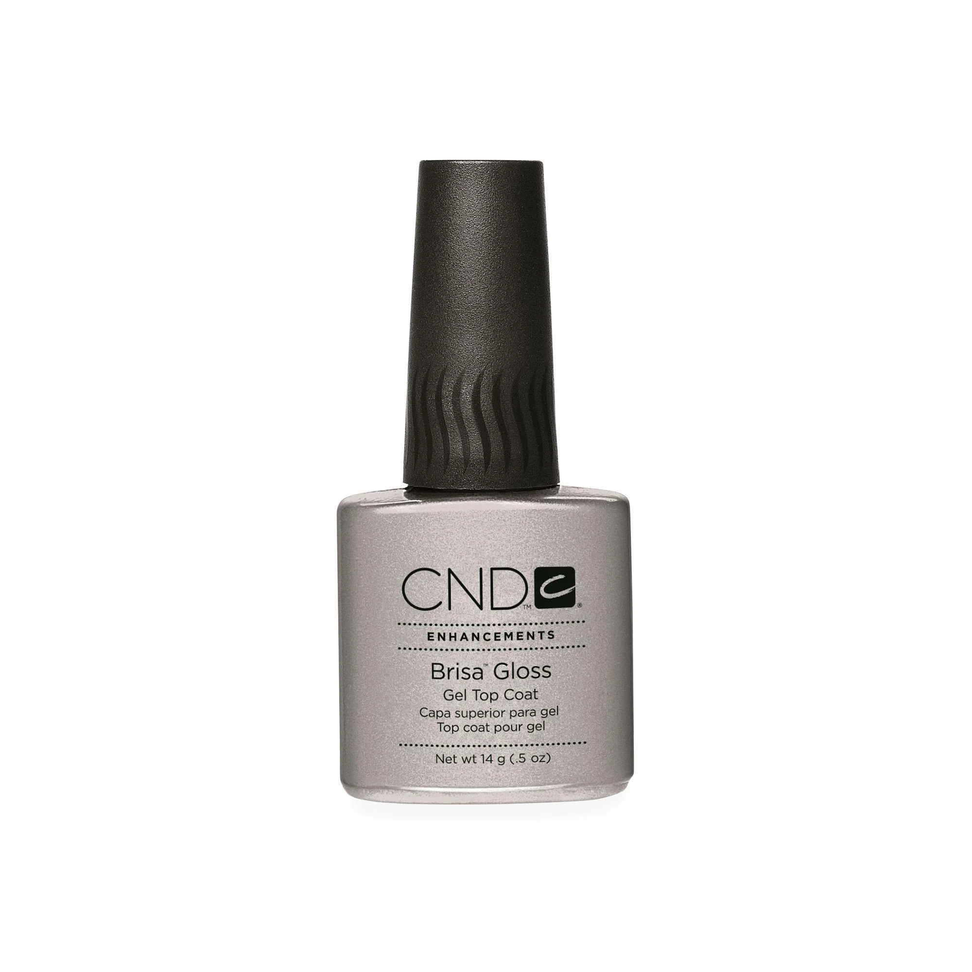 CND Enhancements, Brisa Gloss Gel Top Coat, 0.5 fl oz.