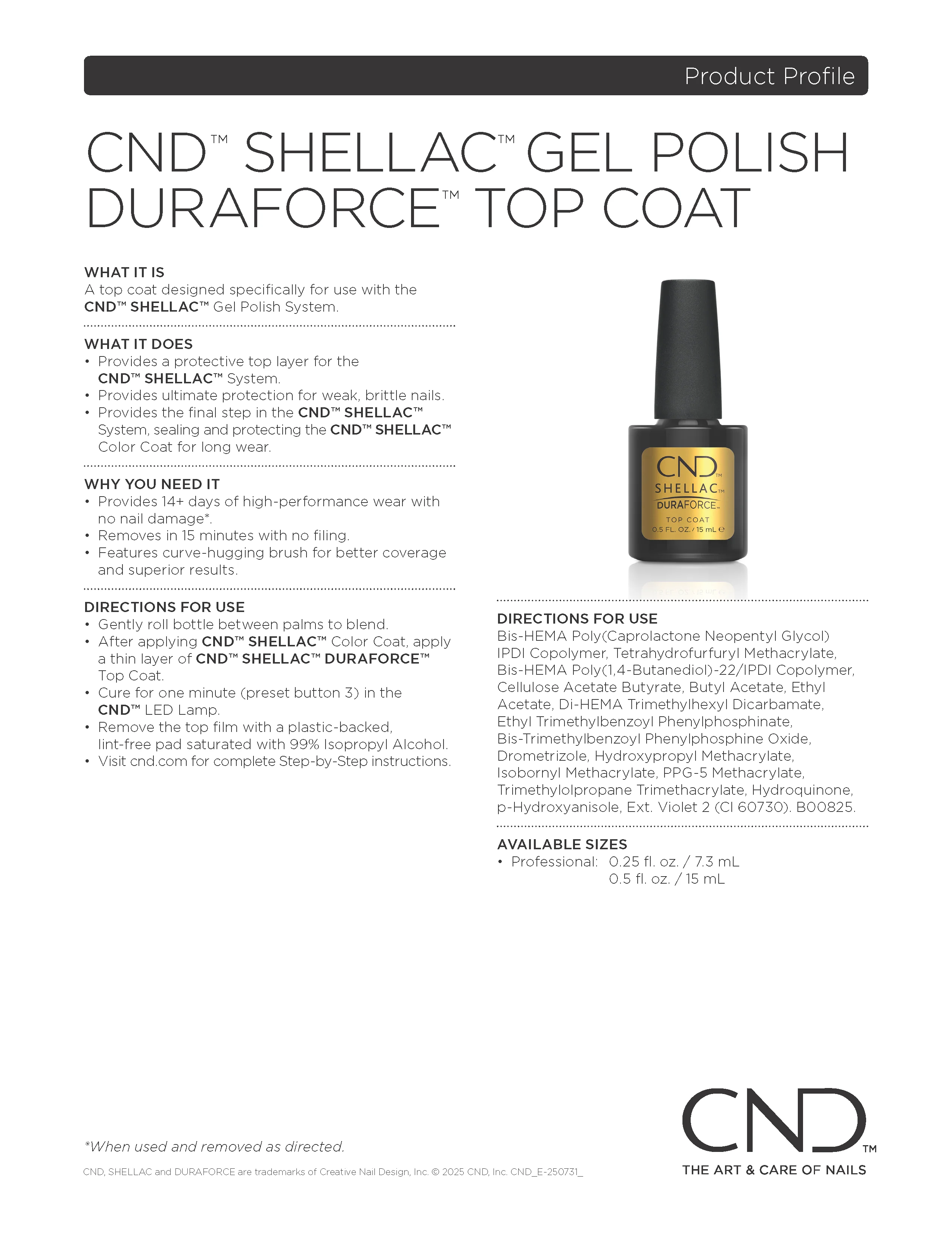 CND Shellac, Duraforce Top Coat - Image 3