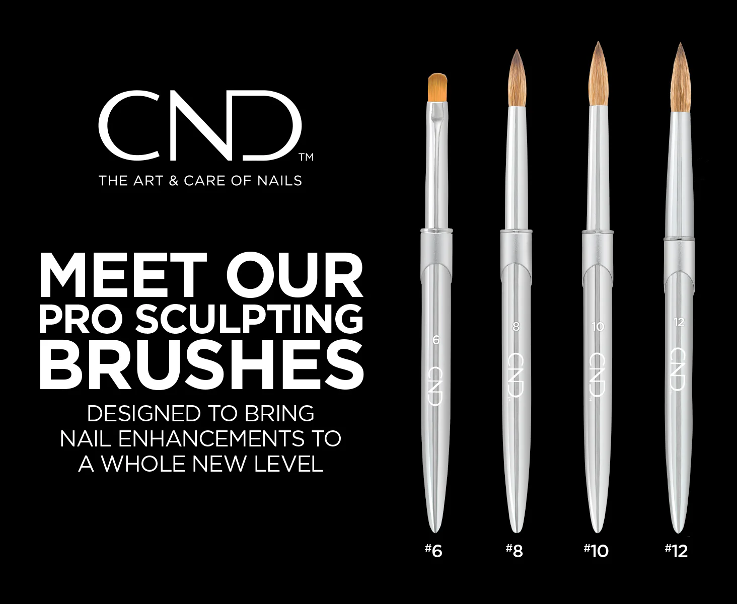 CND Pro Sculpting Liquid & Powder Round Brush, #8 - Image 5