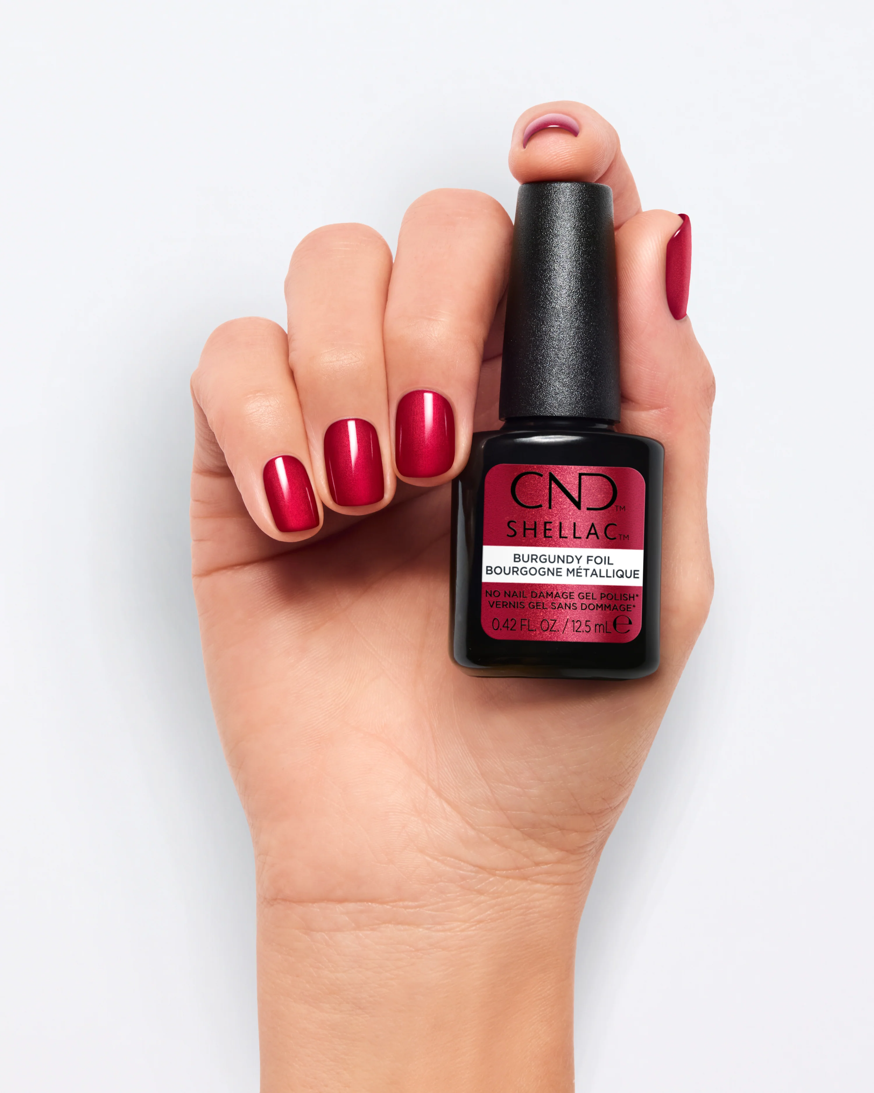 CND Shellac, Burgundy Foil, 0.42 fl oz - Image 3