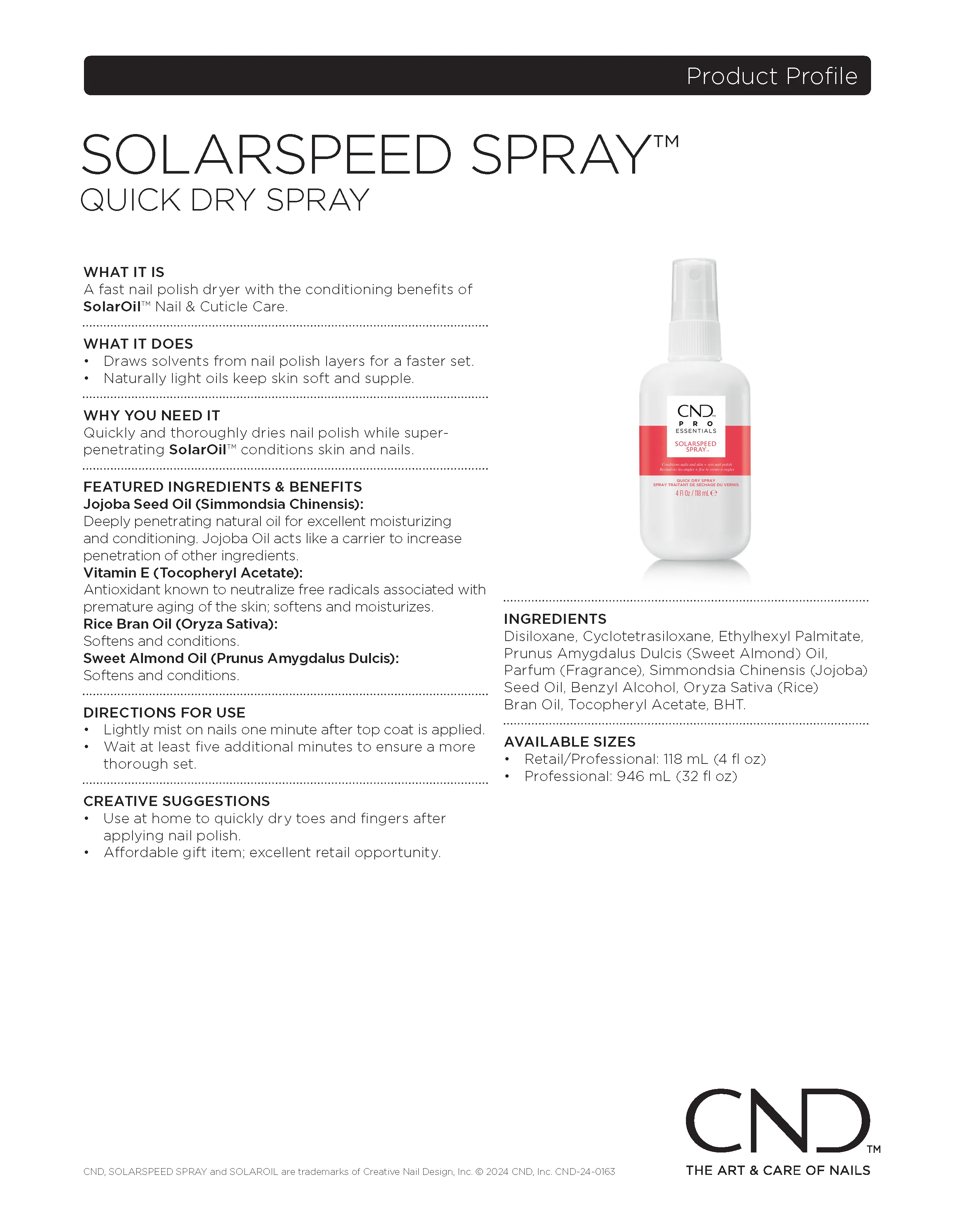 CND Service Essentials, SolarSpeed Spray - Image 3