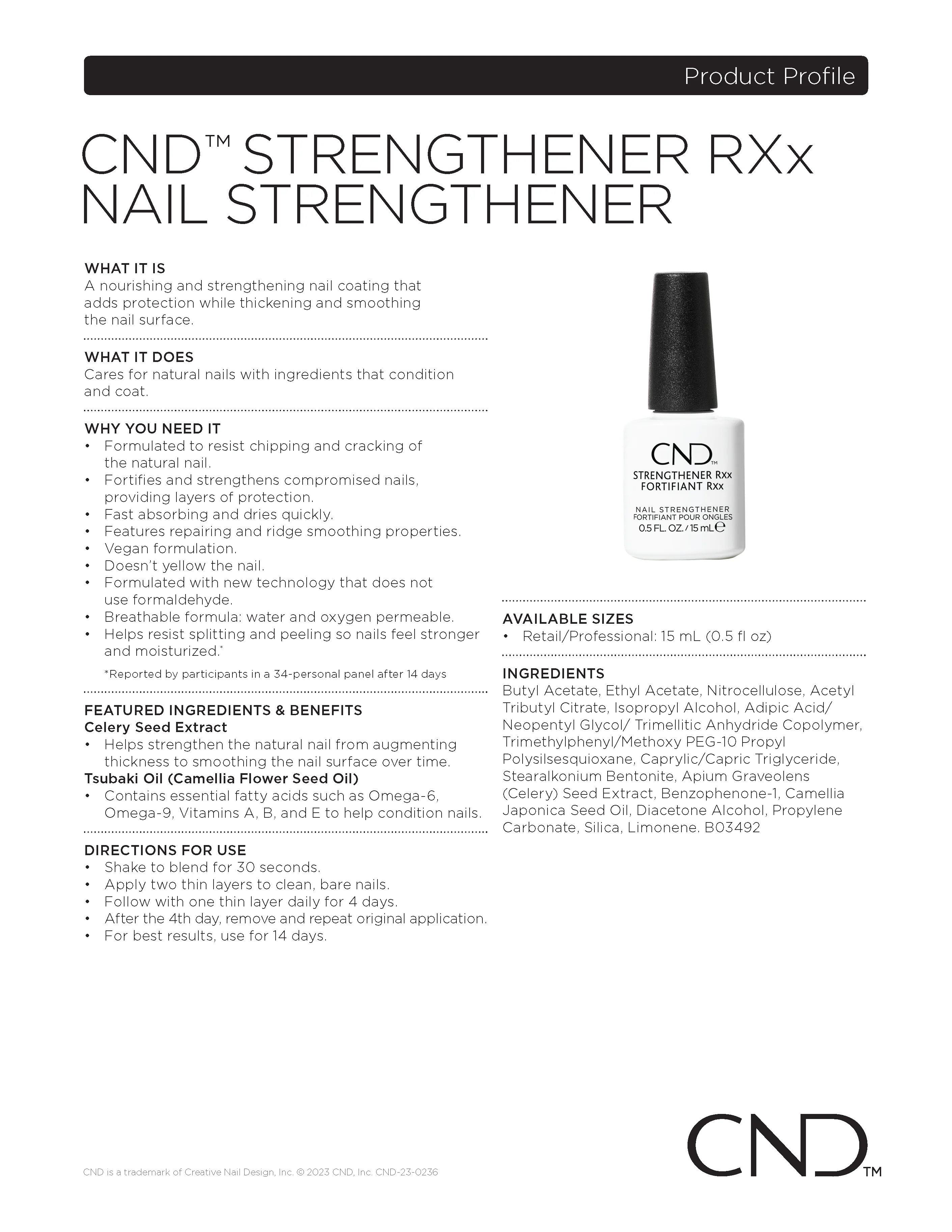 CND Strengthener RXx, 0.5 fl oz - Image 5