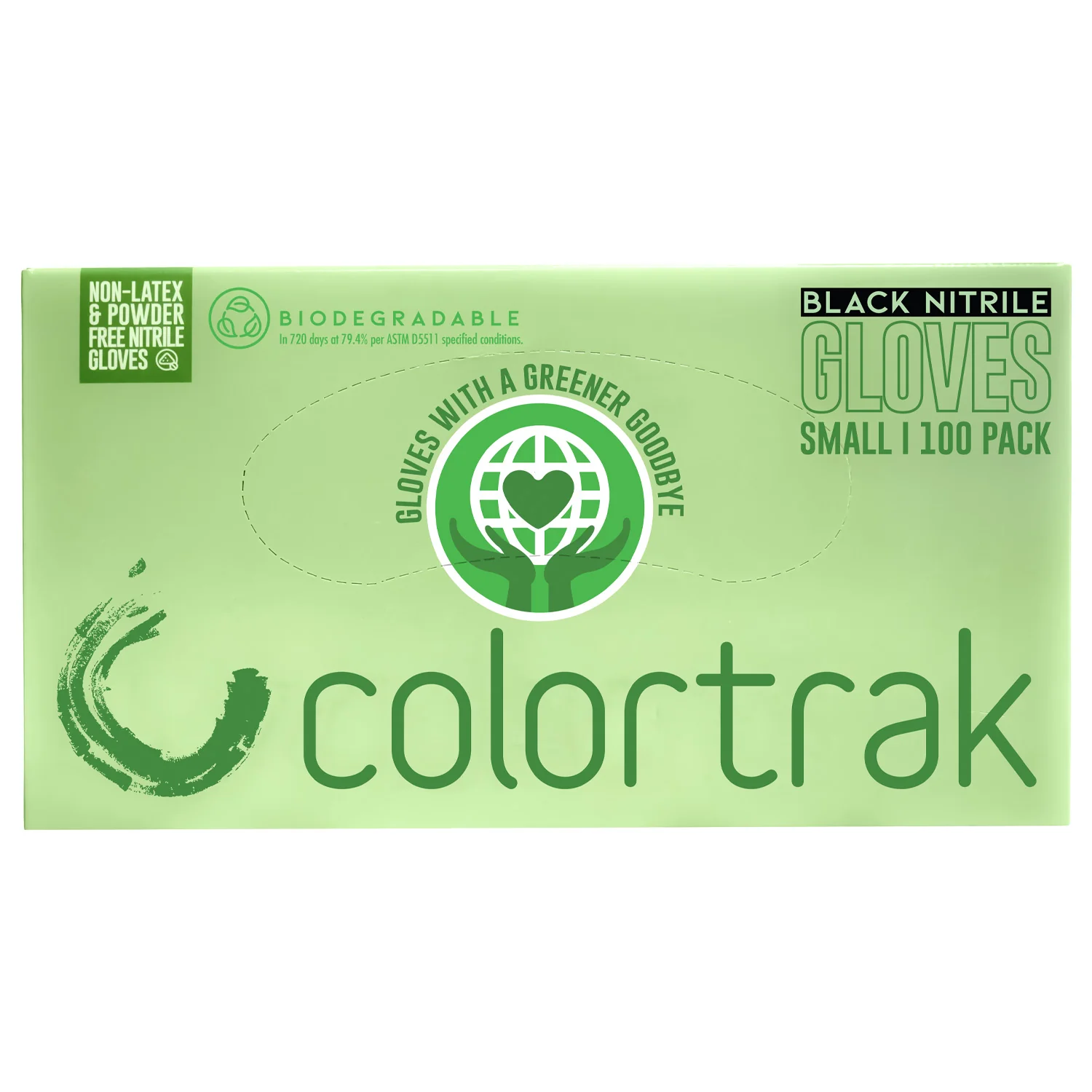 Colortrak Biodegradable Nitrile Gloves, Black, 100 ct - Image 4
