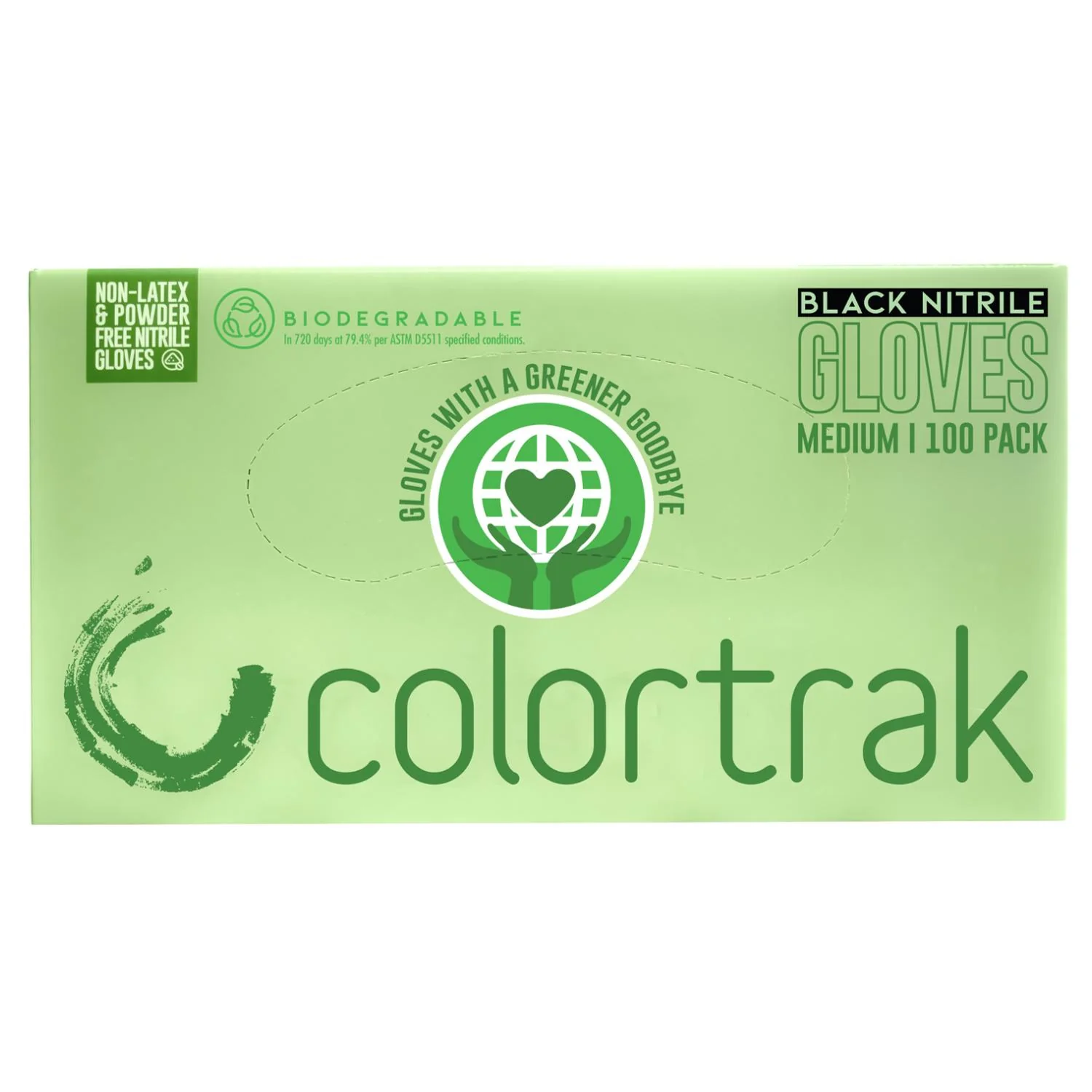 Colortrak Biodegradable Nitrile Gloves, Black, 100 ct - Image 5