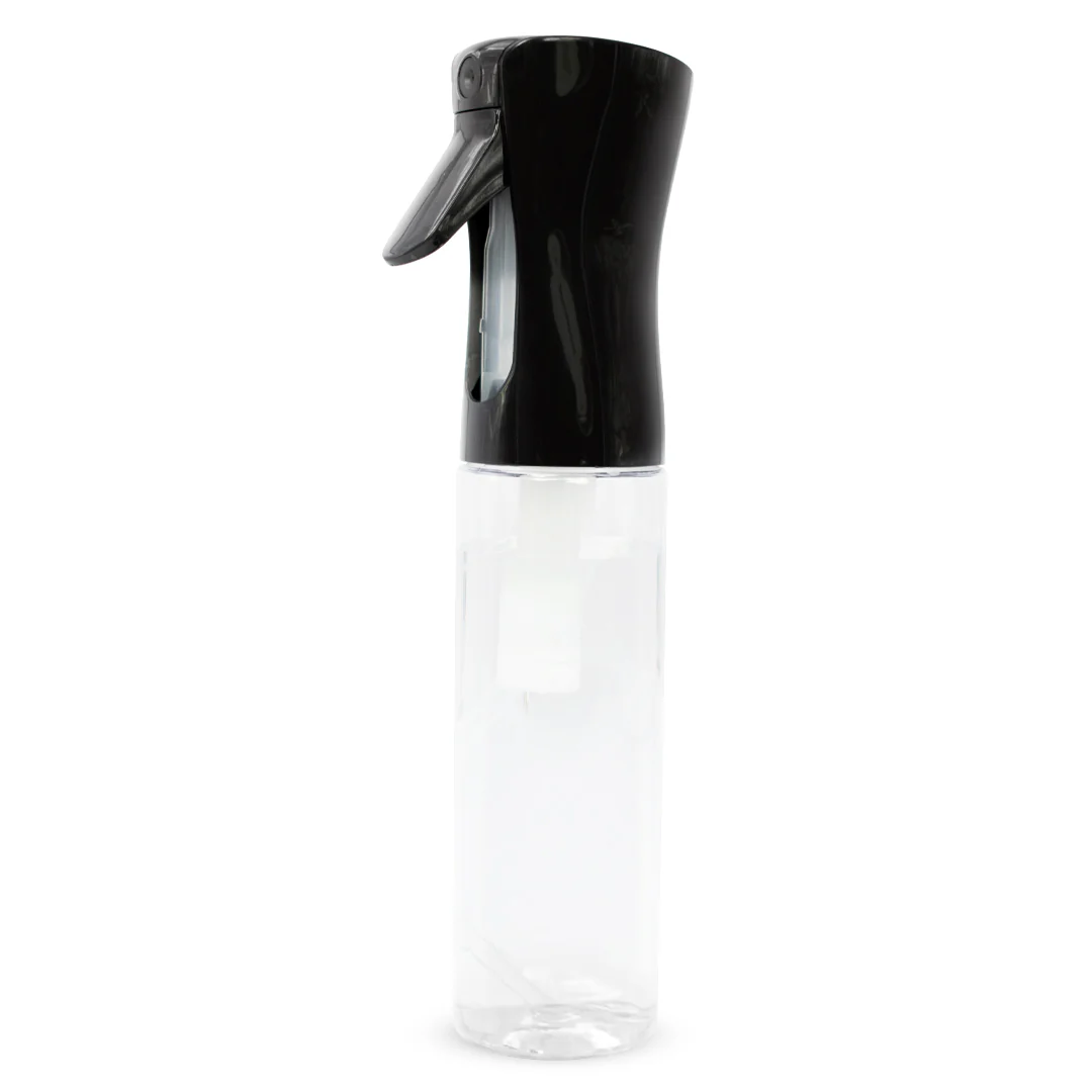 Colortrak Continuous Mist Spray Bottle, Black/Clear, 12 oz