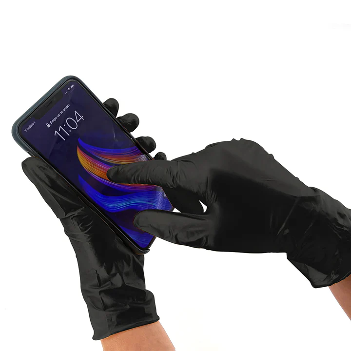 Colortrak Nitrile Gloves, Midnight Black, 100 ct - Image 3