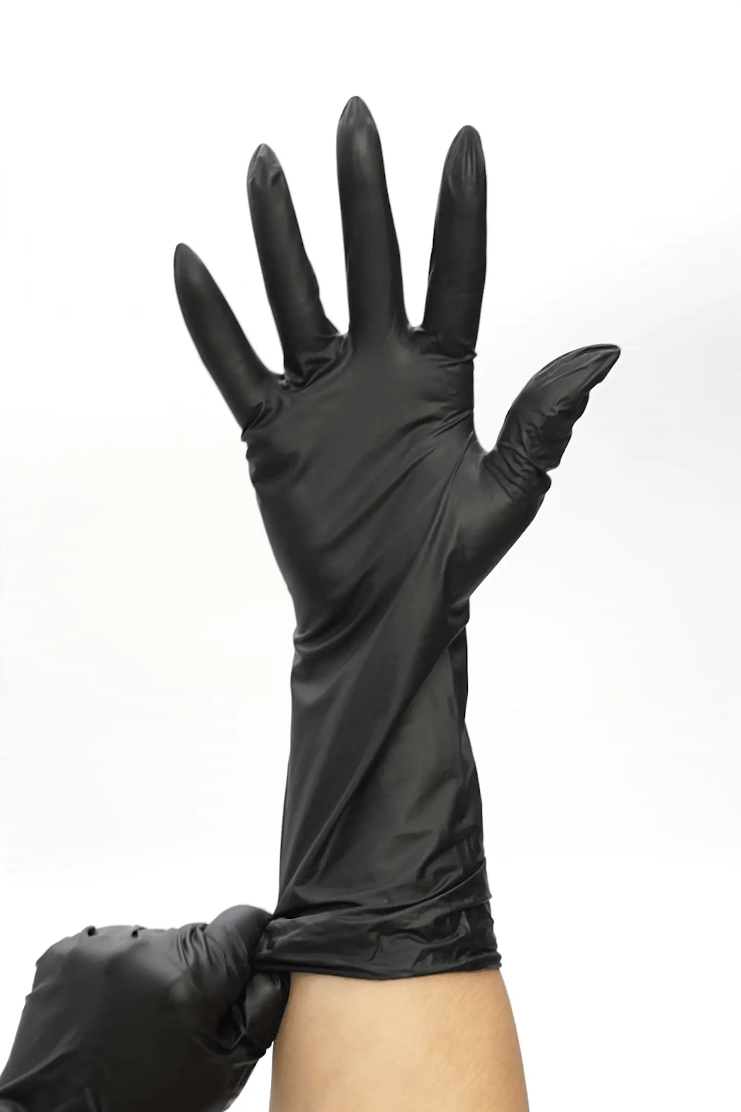 Colortrak Extended Cuff Black Vinyl Gloves, 100 ct - Image 3