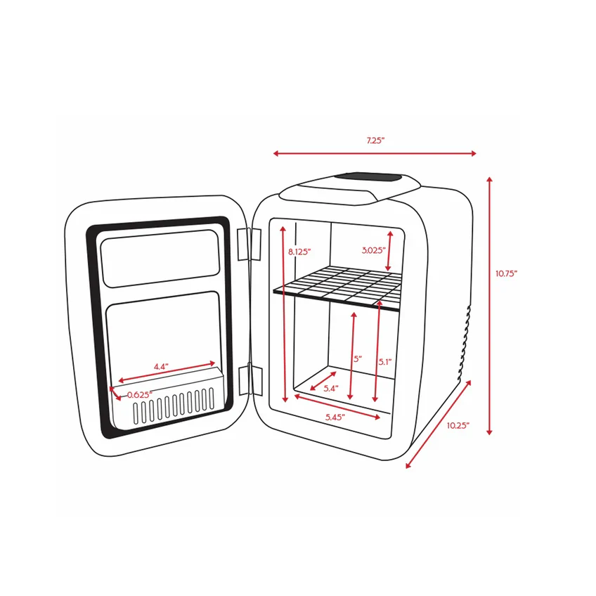 Cooluli Classic 4L Mini Cosmetic Fridge, 6 ct - Image 6