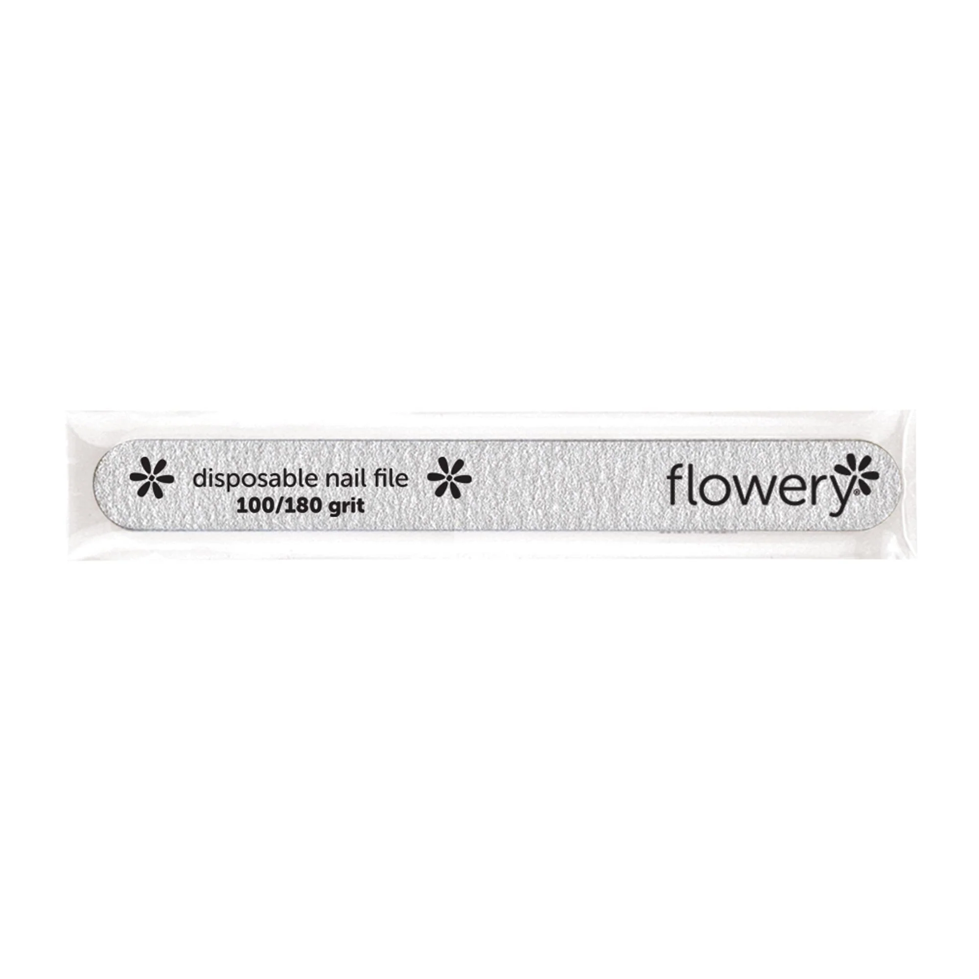 Disposable Nail File, Cushioned, 100/180 grit, 100 ct, by Flowery