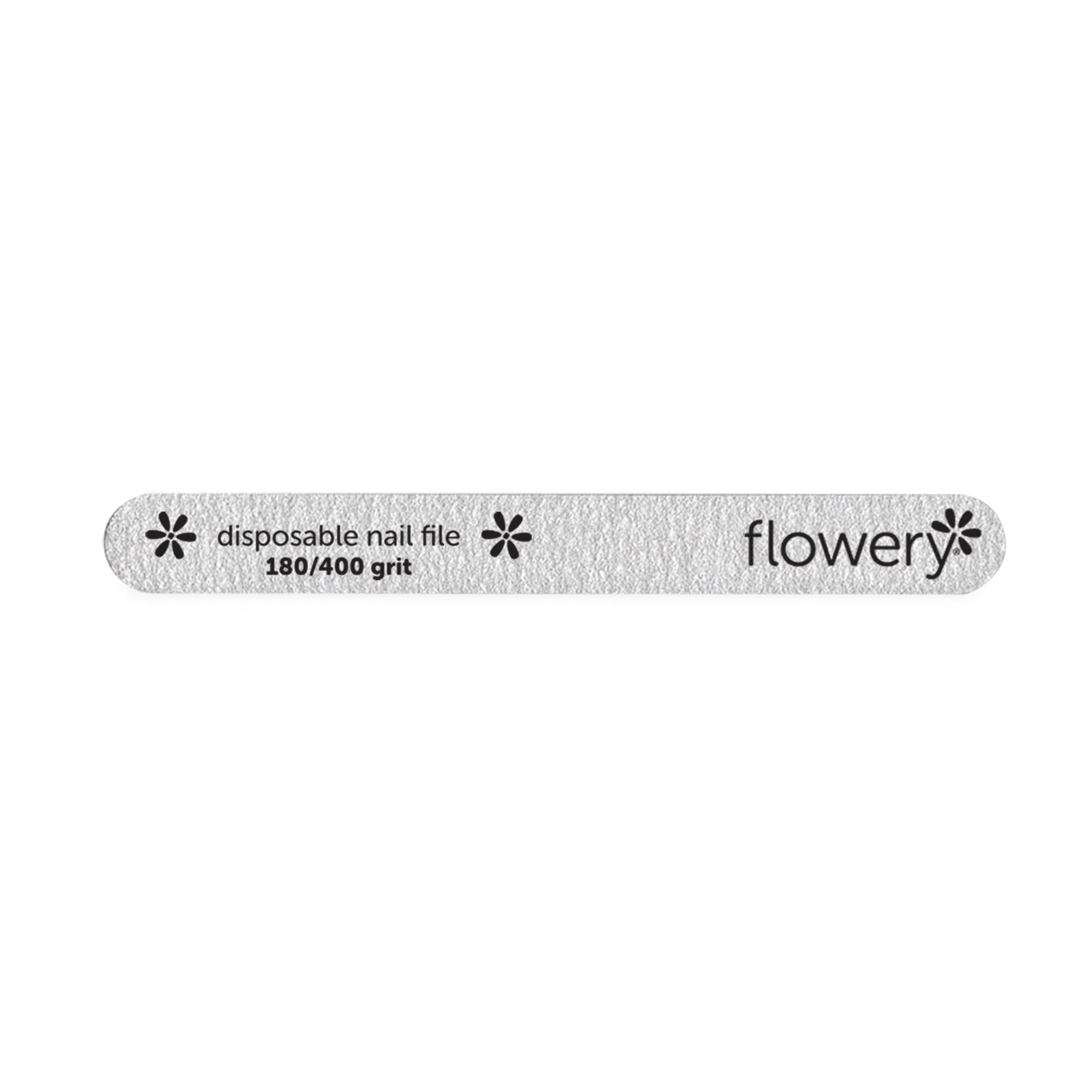 Disposable Nail File, Cushioned, 180/400 grit, 100 ct, by Flowery - Image 2