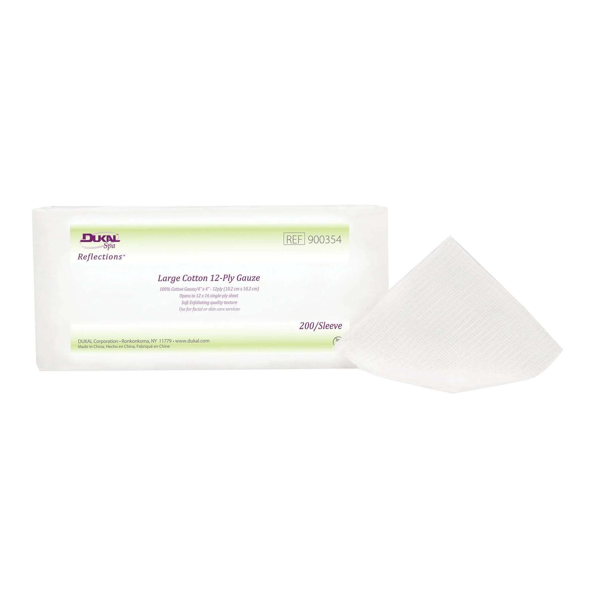 Dukal 12-Ply Gauze Wipes, 4"x 4", 200 ct
