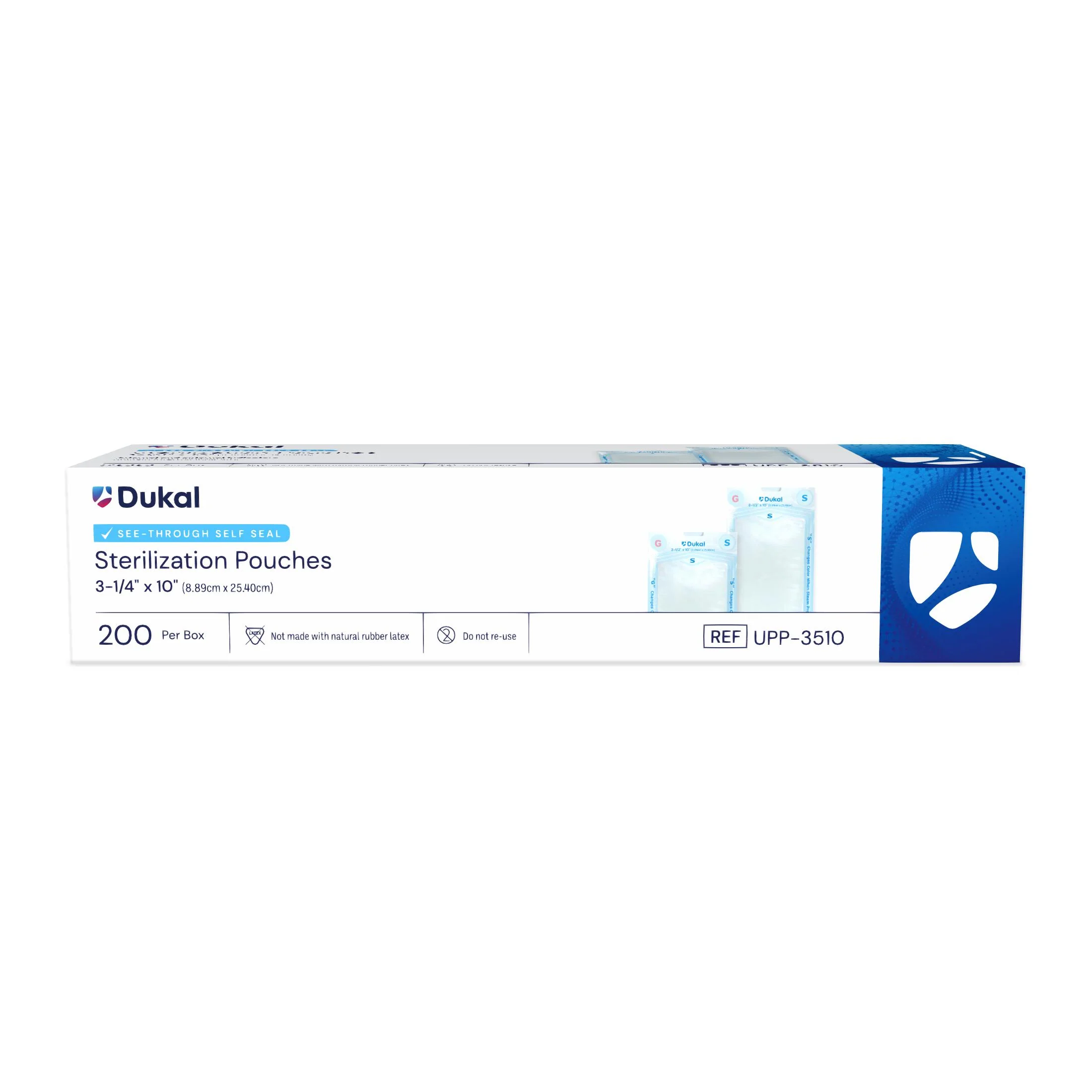 Dukal Sterilization Pouches 3.25" x 10", 200 ct - Image 3