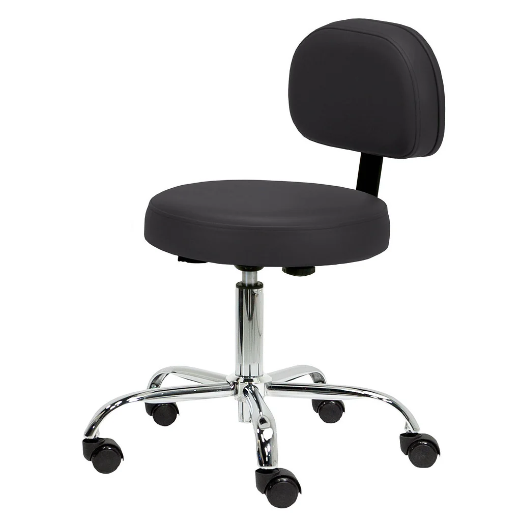 Earthlite Pneumatic Rolling Massage Stool (optional backrest) - Image 2