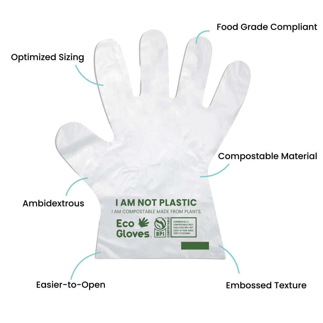 Eco Gloves Compostable Gloves, Clear, 100 ct - Image 2