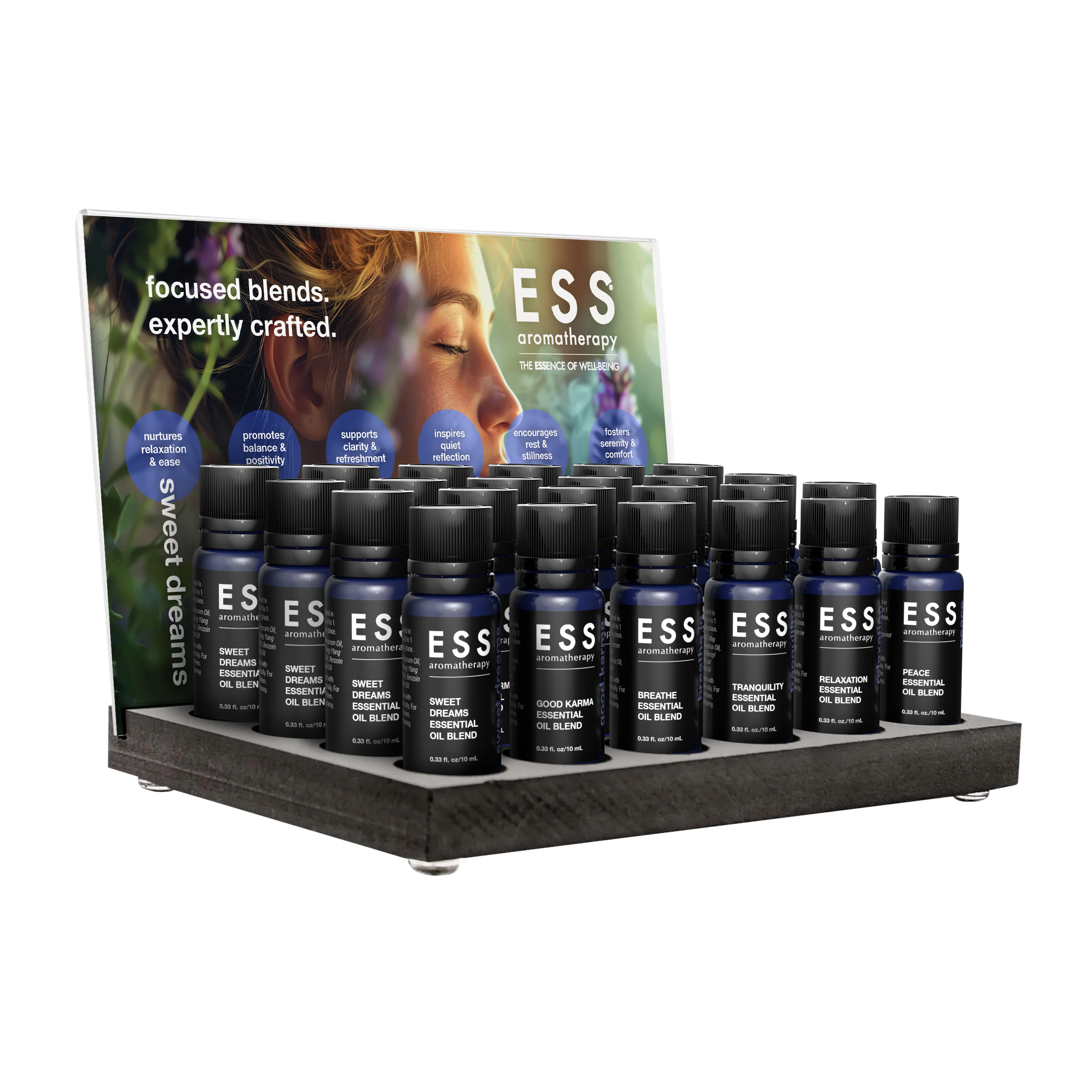 ESS Aromatherapy Pure Essential Oil Blends Retail Display Package, 33 piece - Image 2