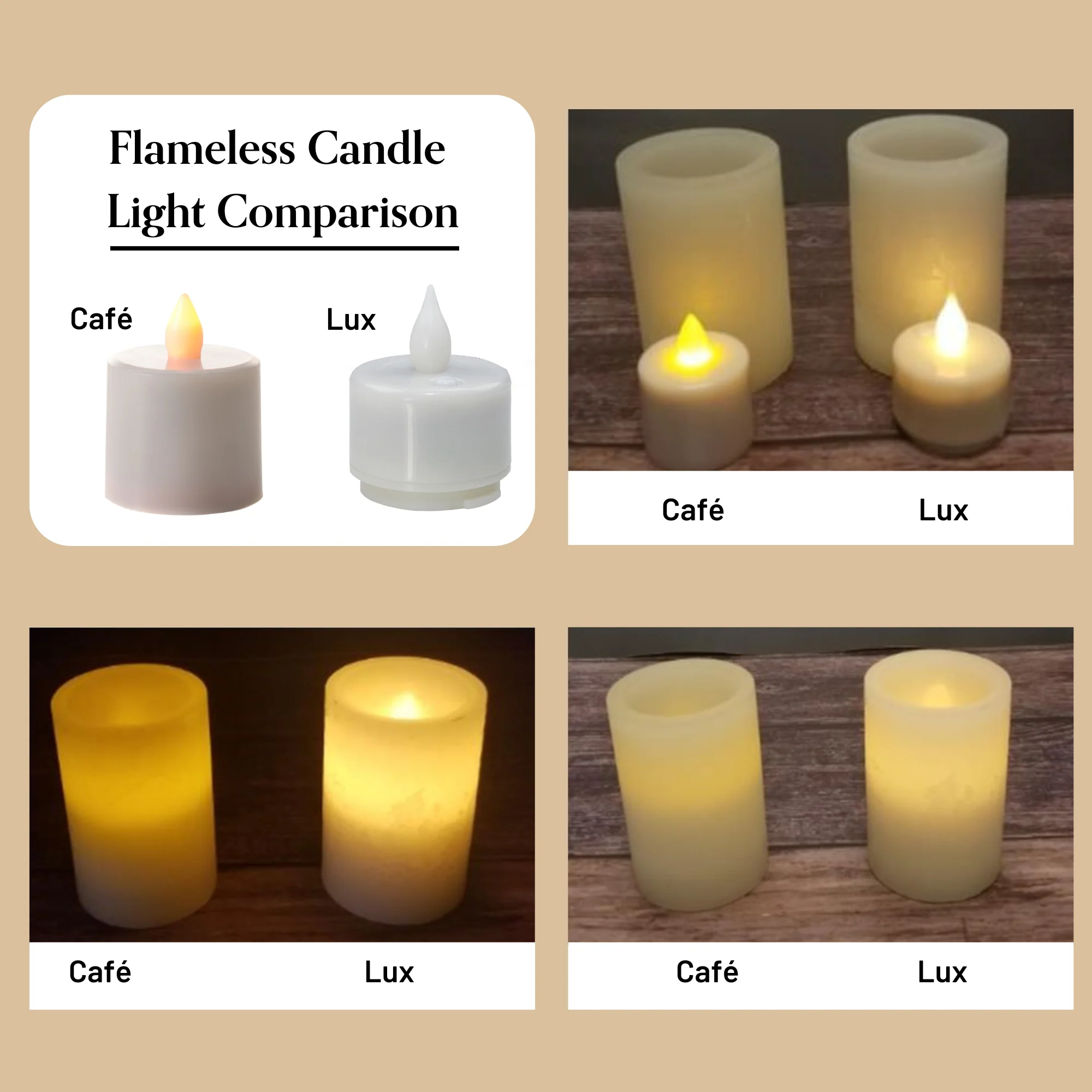 Flameless Candle Cafe Series Starter Set, 12 Candles - Image 2