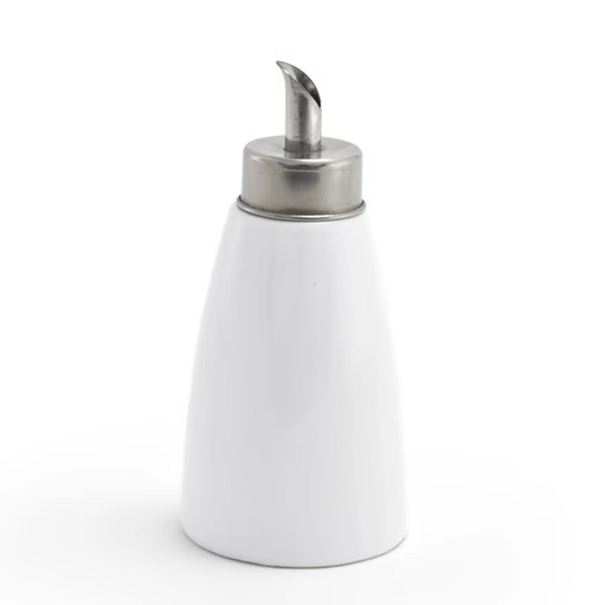 FOH Porcelain 4 oz. Round Sugar Pourer with Spout, 12 ct.