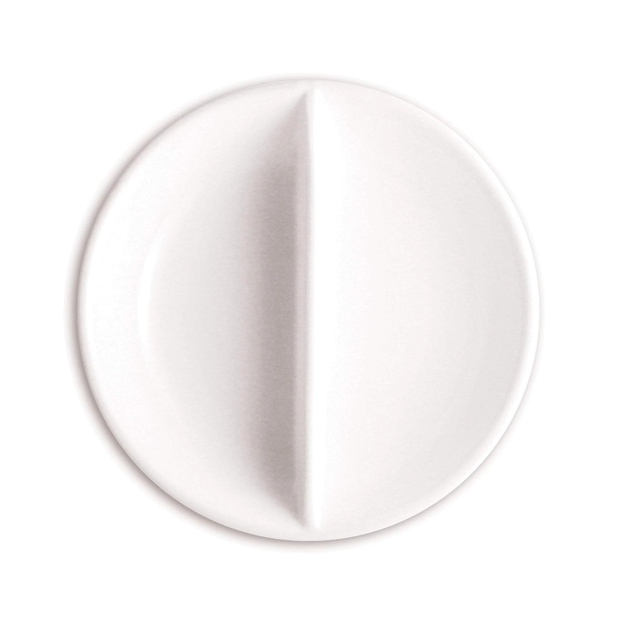 FOH Round Porcelain Divided Dish, 2 Sections
