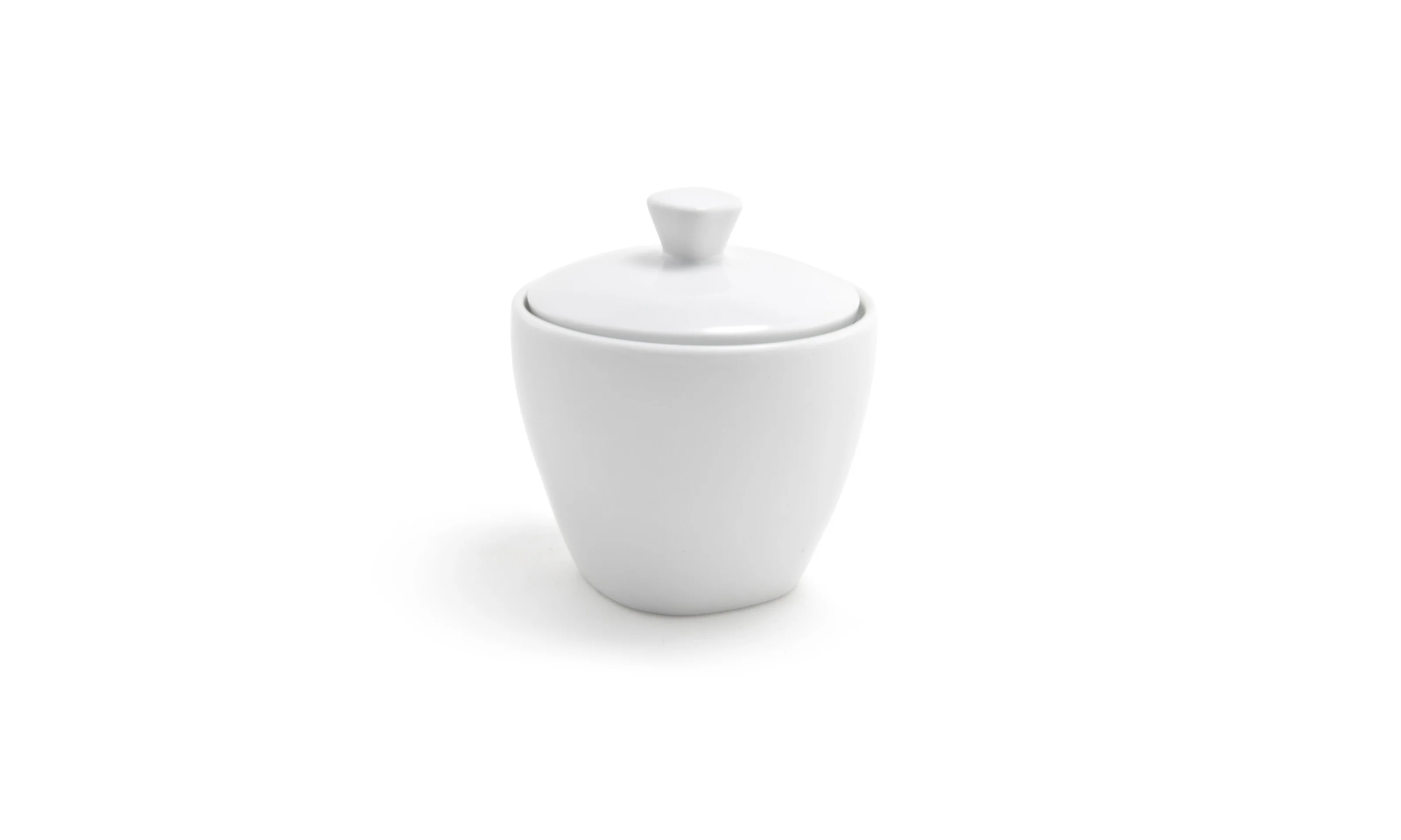 FOH Porcelain Mod White 8 oz. Sugar Pot, 12 ct.
