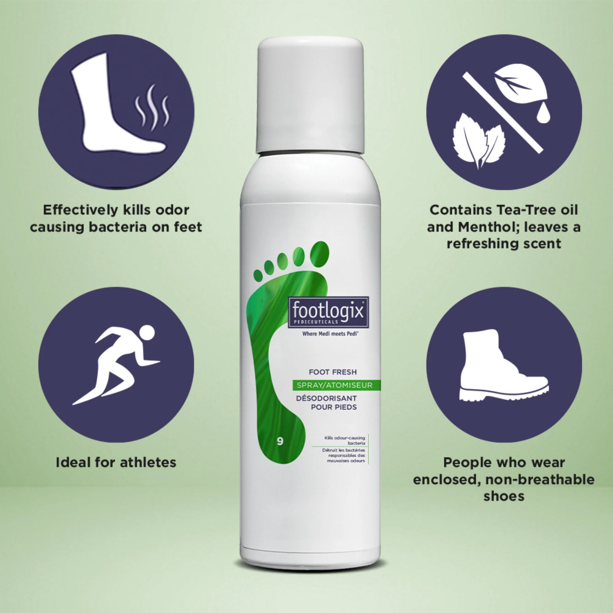 Footlogix Foot Deodorant, 4.2 fl oz - Image 2