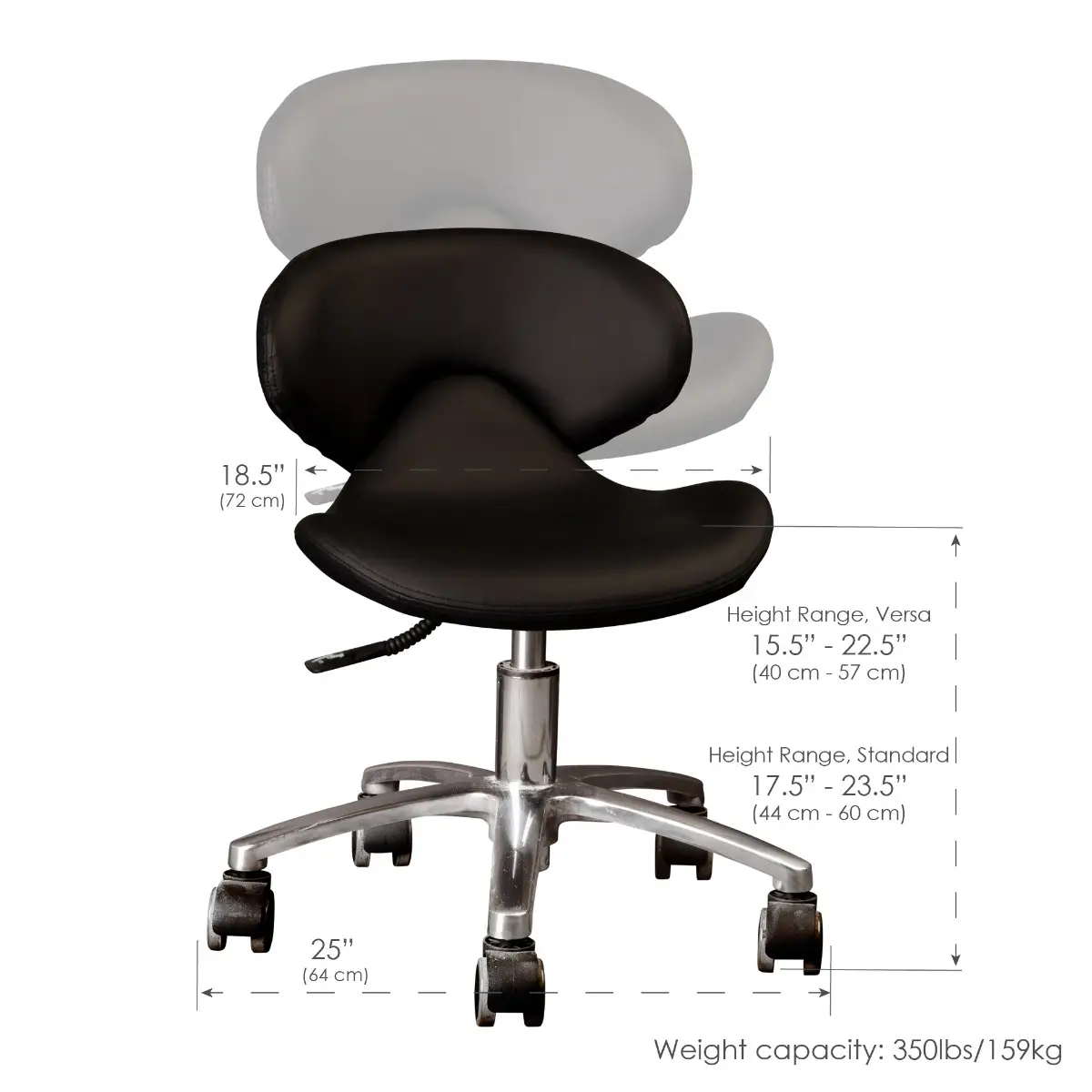 Frenchies Continuum Levitate Stool, Sterling - Image 3