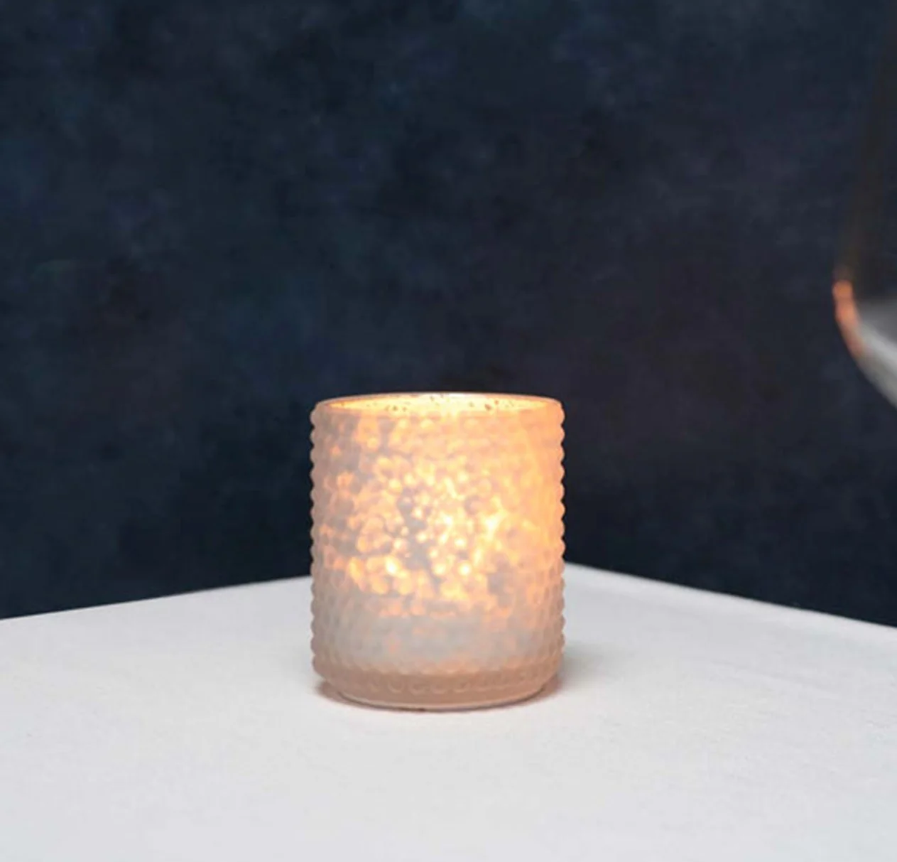 Frosted Glass Candle Holders, 6 ct - Image 2