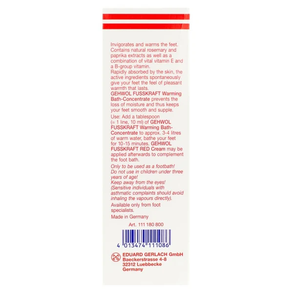 Gehwol Warming Bath Concentrate (Formerly Red), 5.3 oz - Image 3