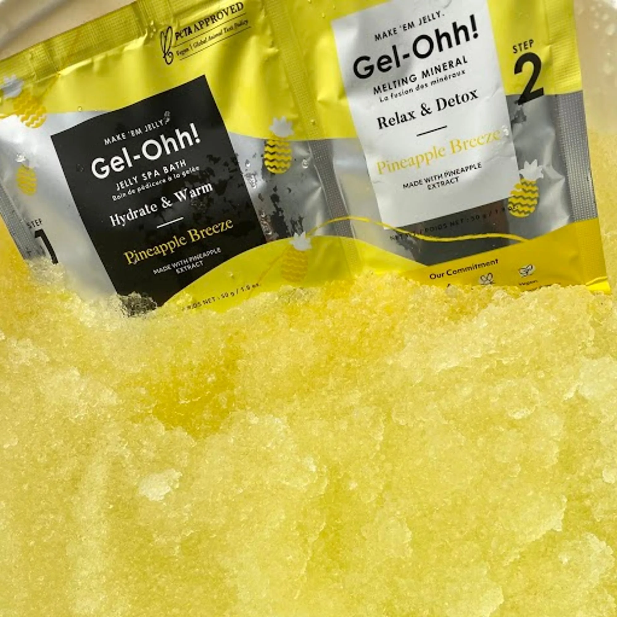 Avry Beauty Gel-Ohh! Jelly Spa Pedi Bath, Pineapple Breeze *Limited Edition* - Image 3