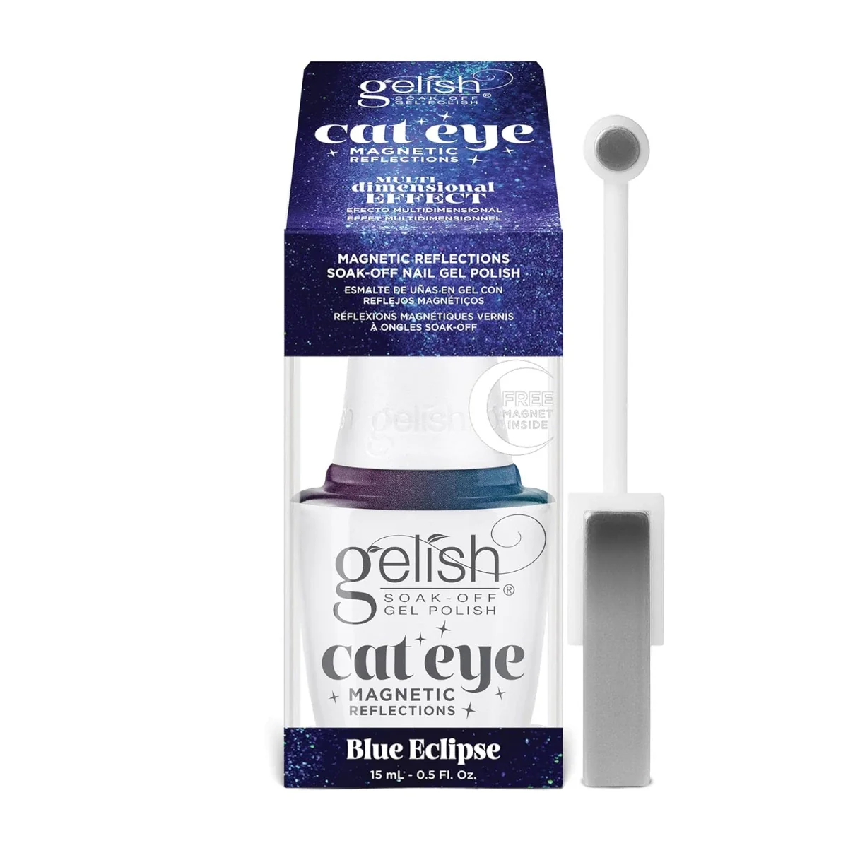 Gelish Cat Eye, Magnetic Reflections, Blue Eclipse, 0.5 fl oz - Image 3
